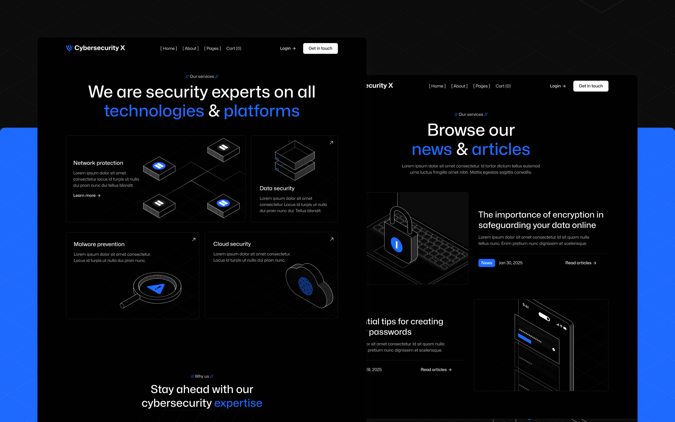 Cybersecurity X Webflow Template