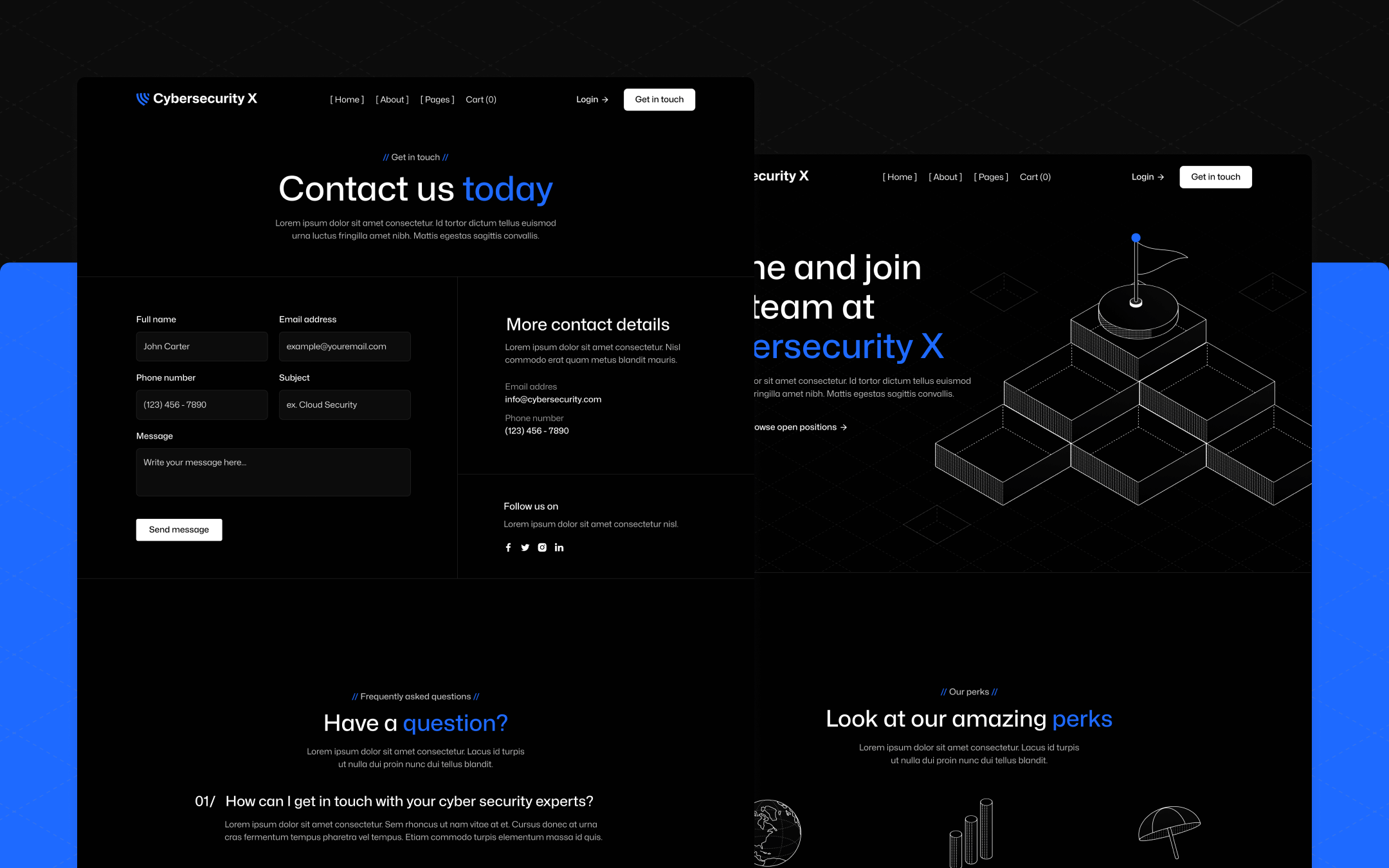Cybersecurity X Webflow Template