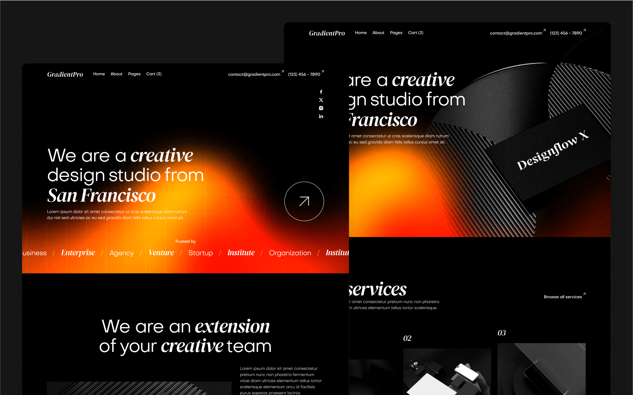 GradientPro Webflow Template