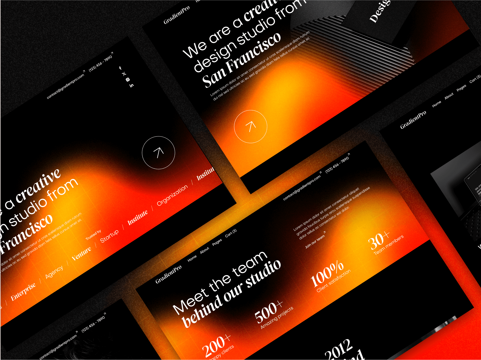 Dark Mode UI/UX Design Agency Webflow Template