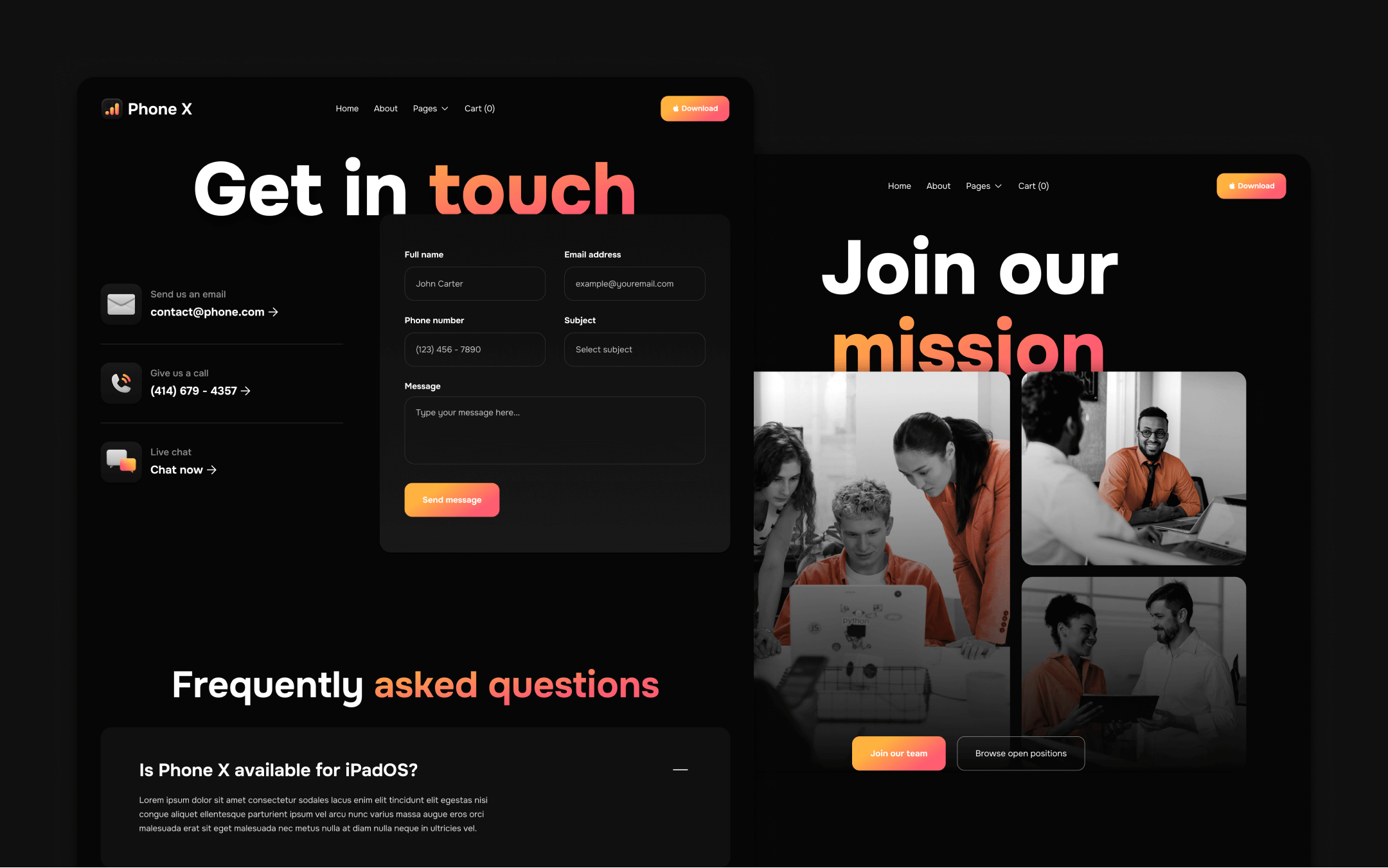 Phone X Webflow Template
