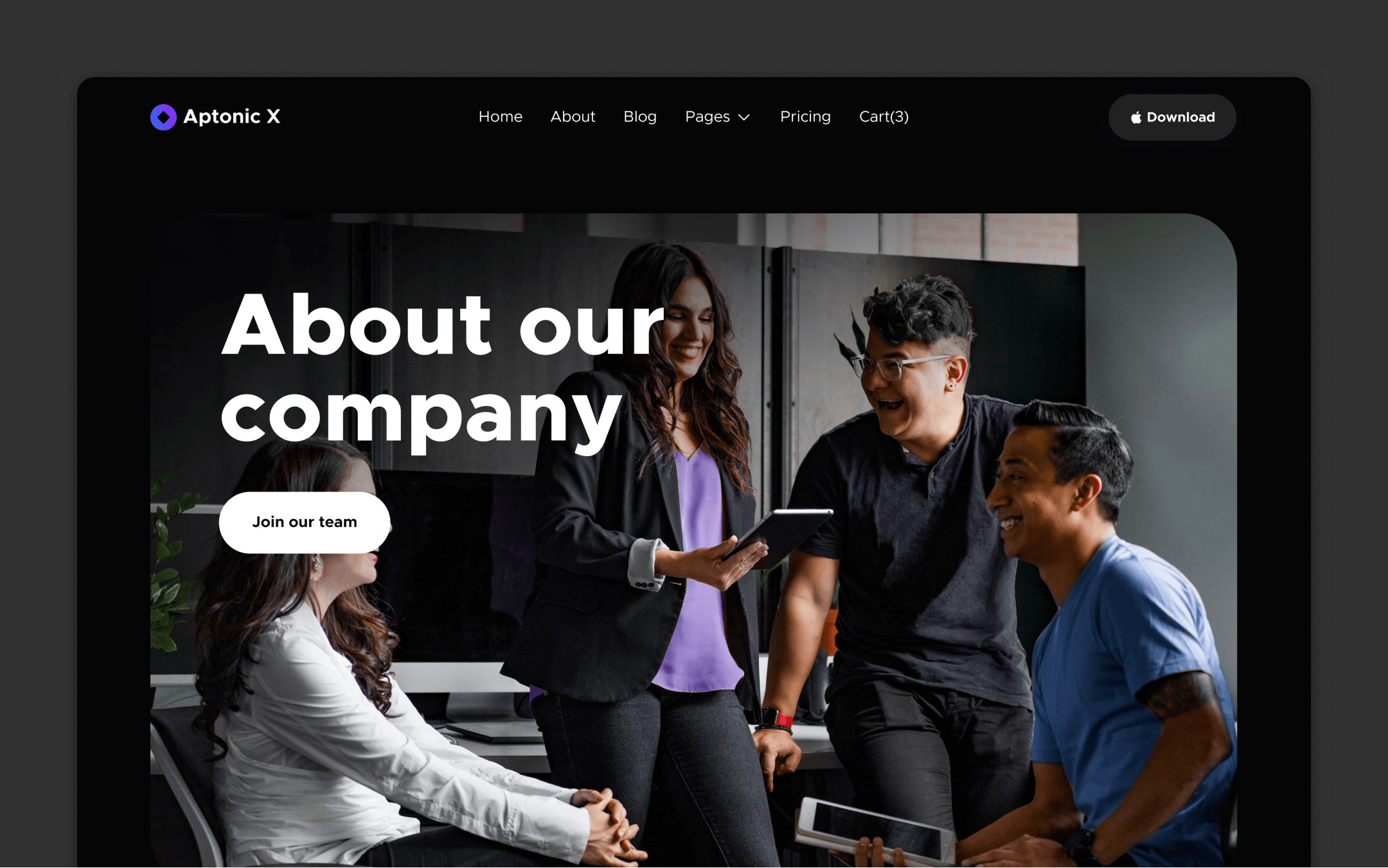 Aptionic X Webflow Template