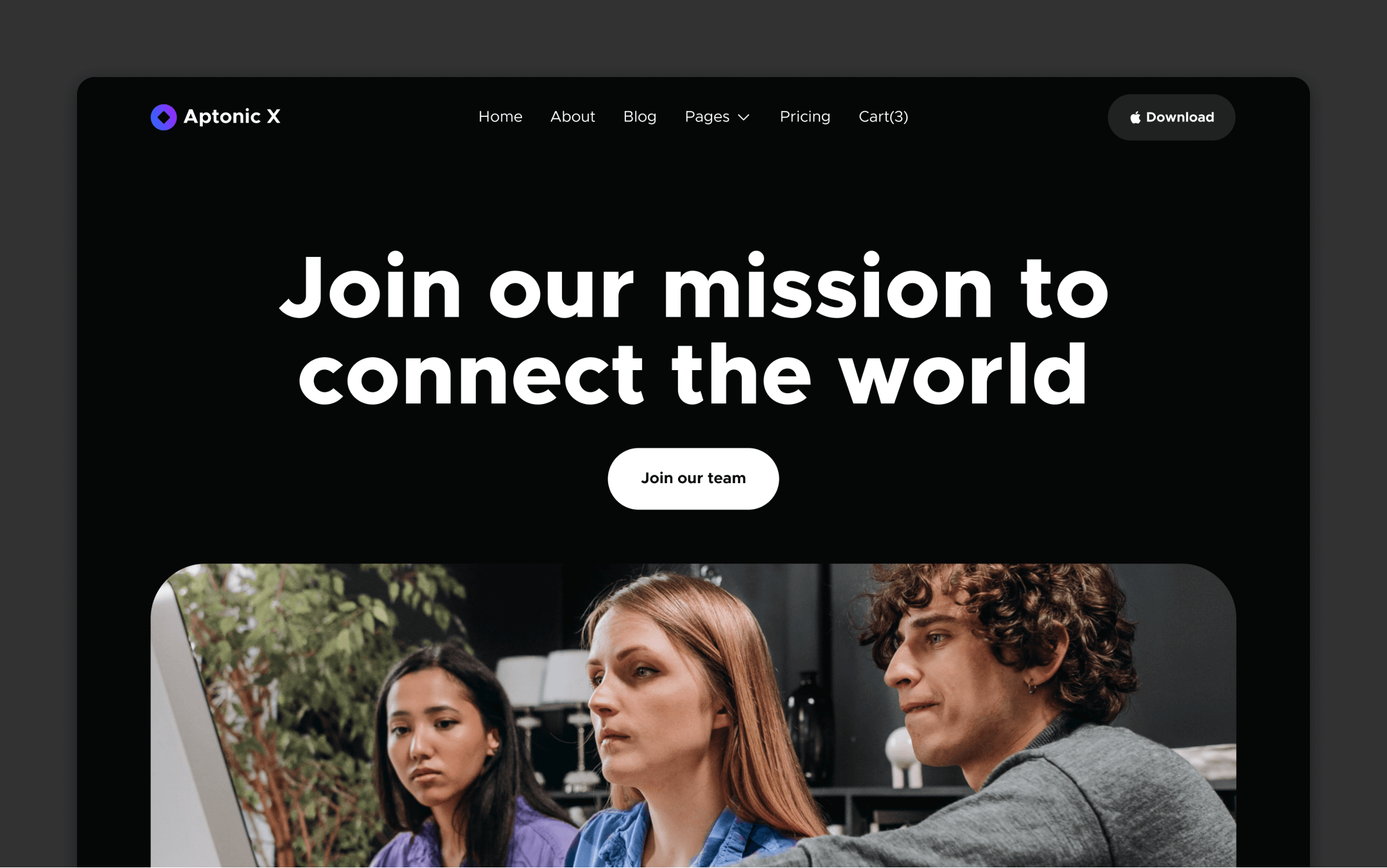 Aptionic X Webflow Template