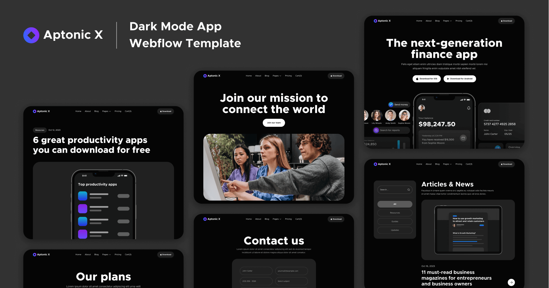App Webflow Template