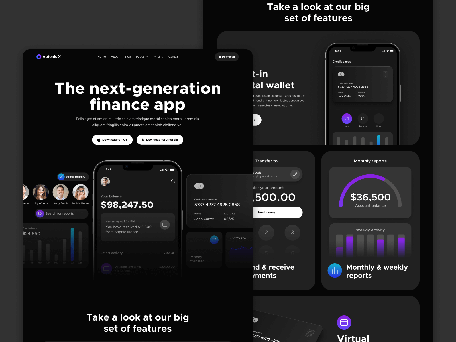 Dark Mode App Webflow Template
