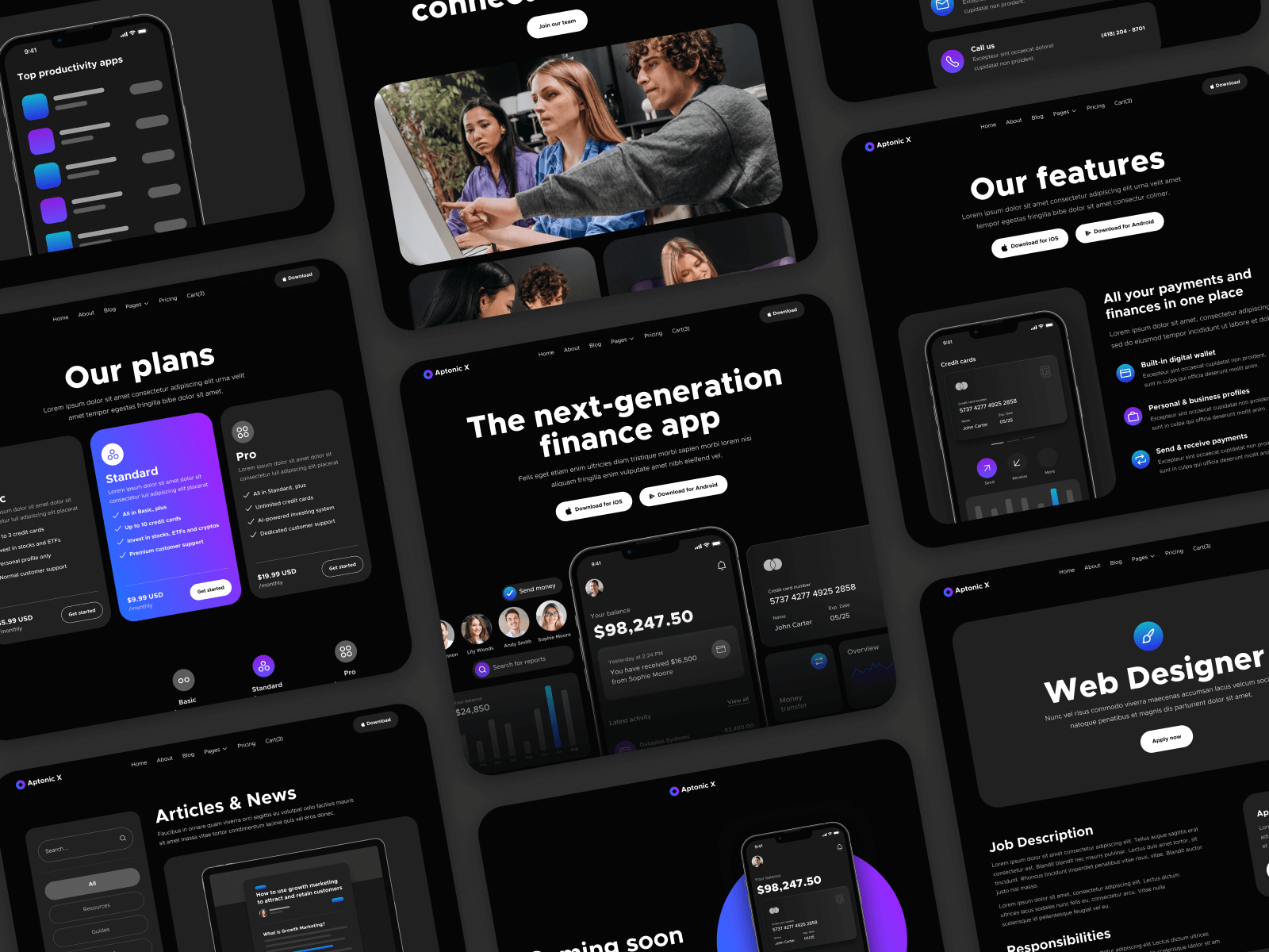 Mobile App Webflow Template