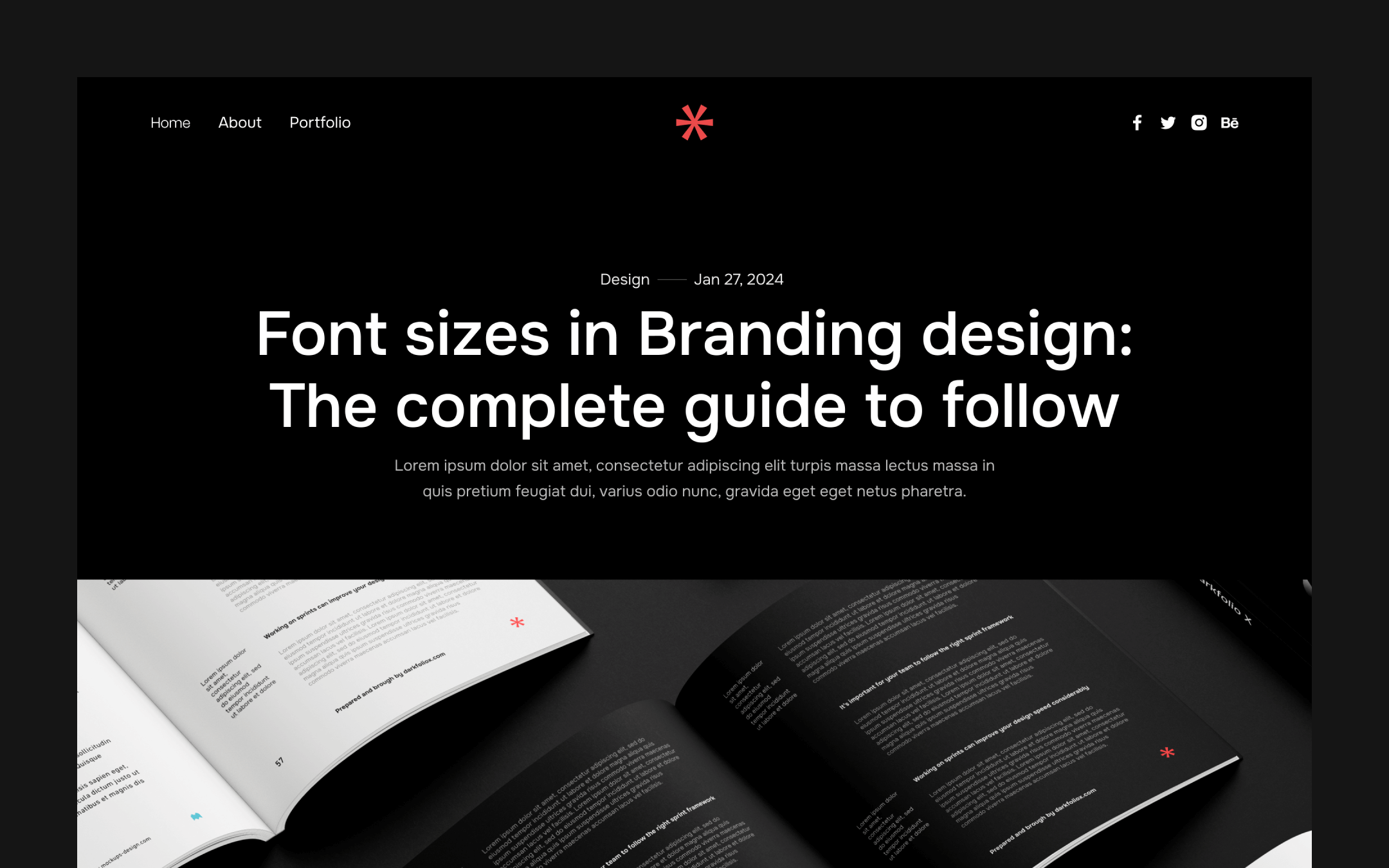 Darkfolio X Webflow Template