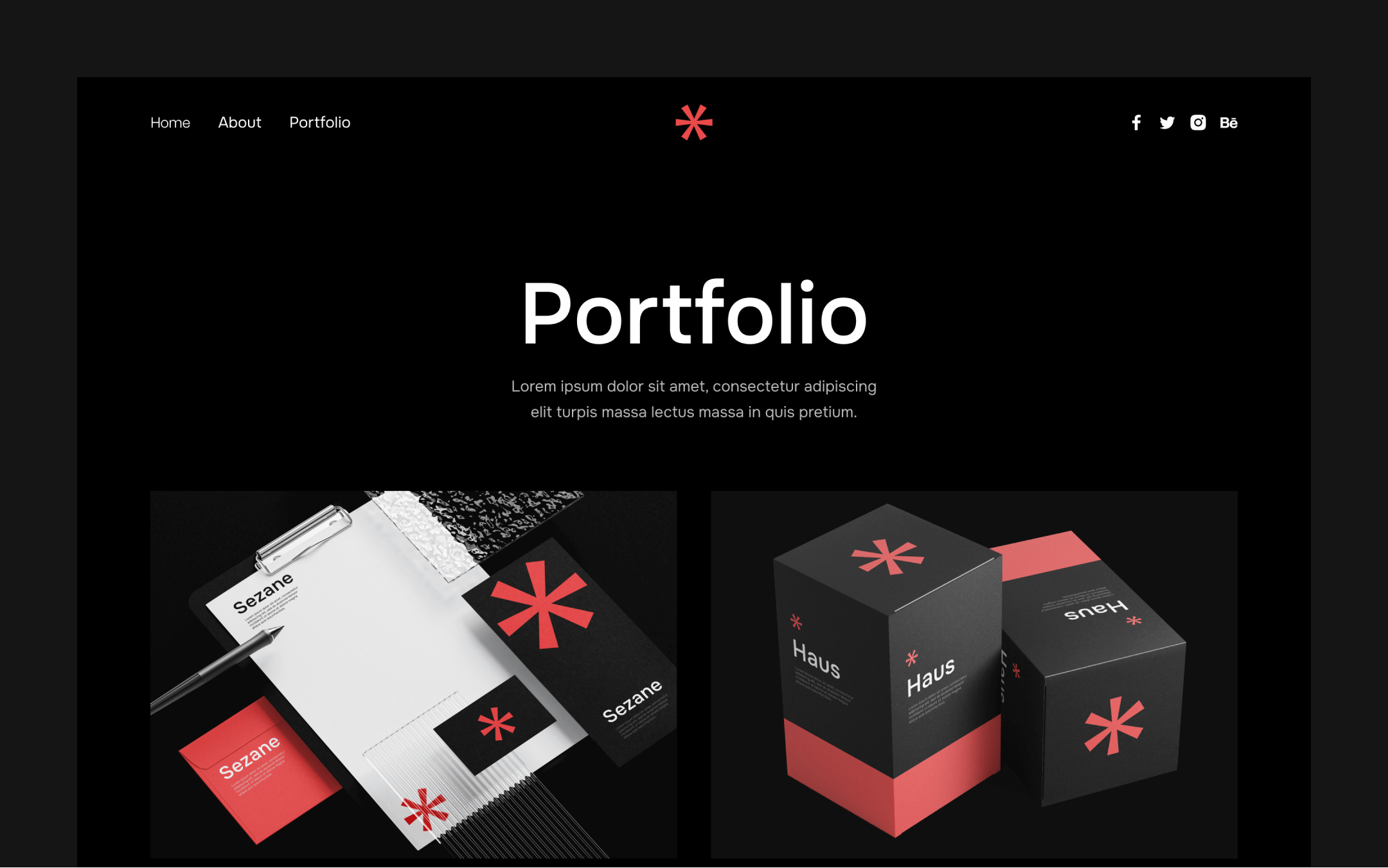 Darkfolio X Webflow Template