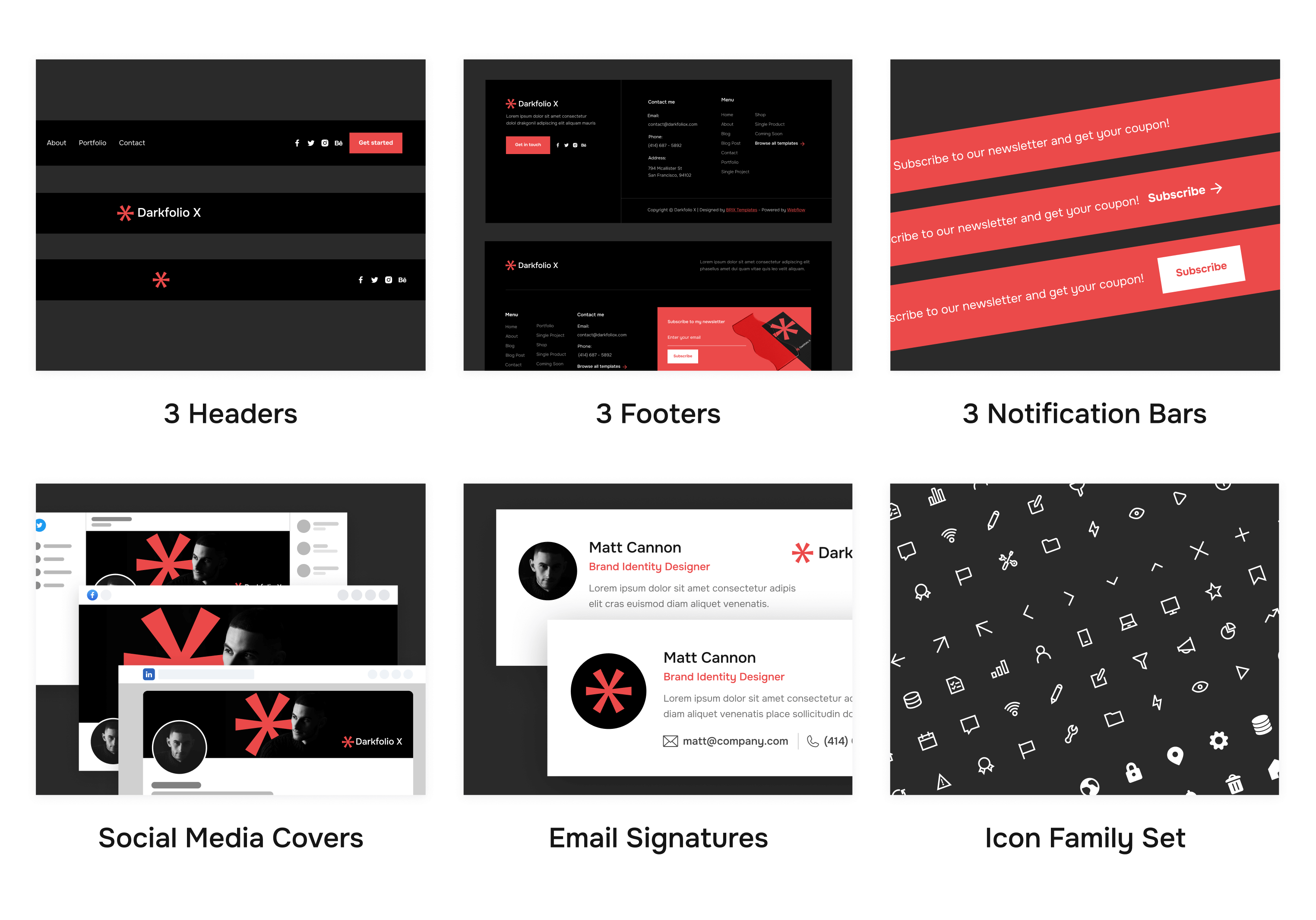 Darkfolio X Dark Mode Portfolio Webflow Template Benefits
