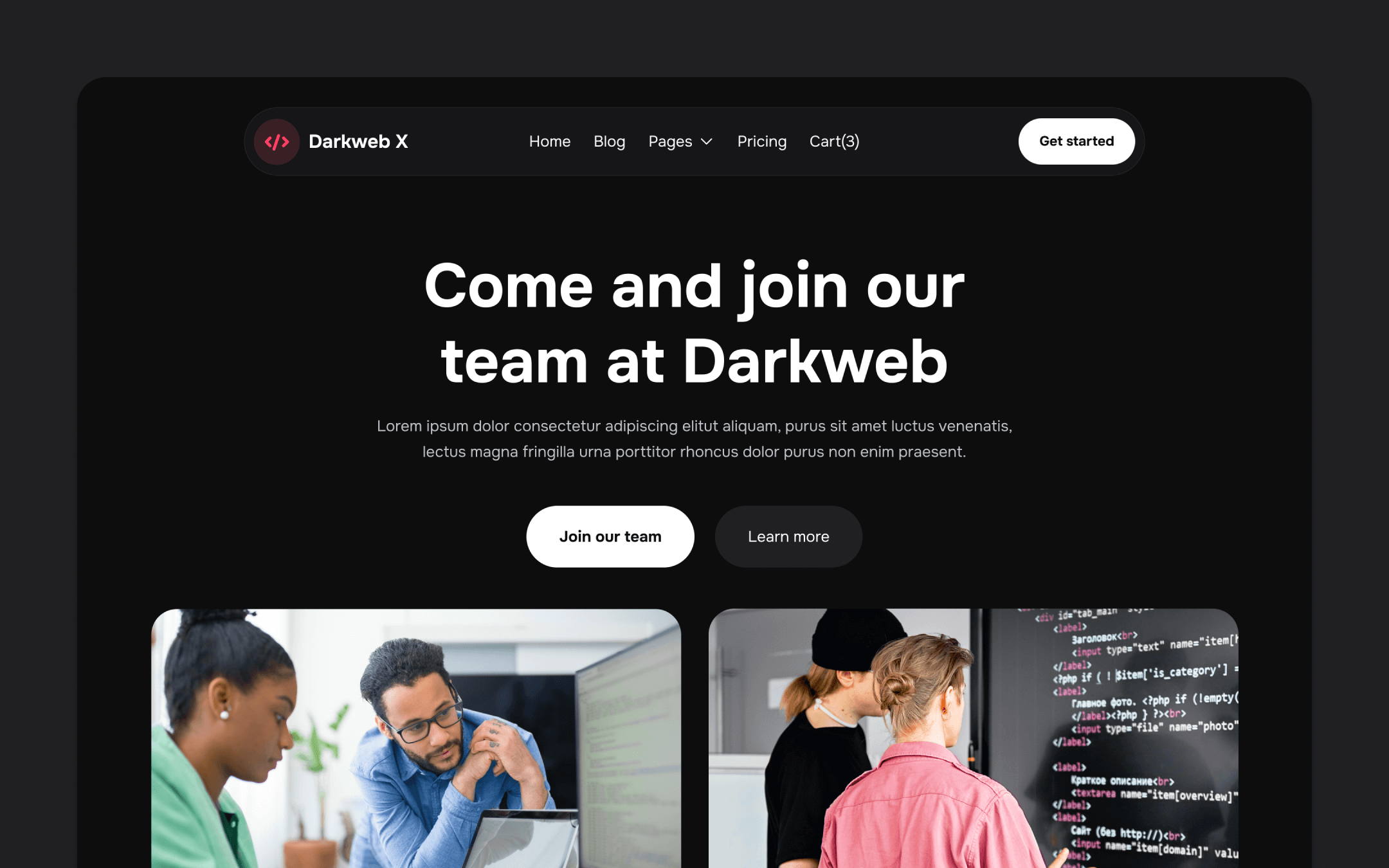 Darkweb X Webflow Template