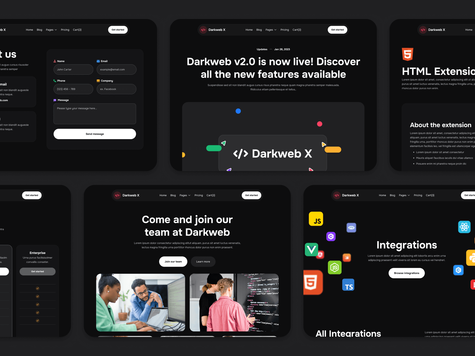 Dark Style Webflow Theme