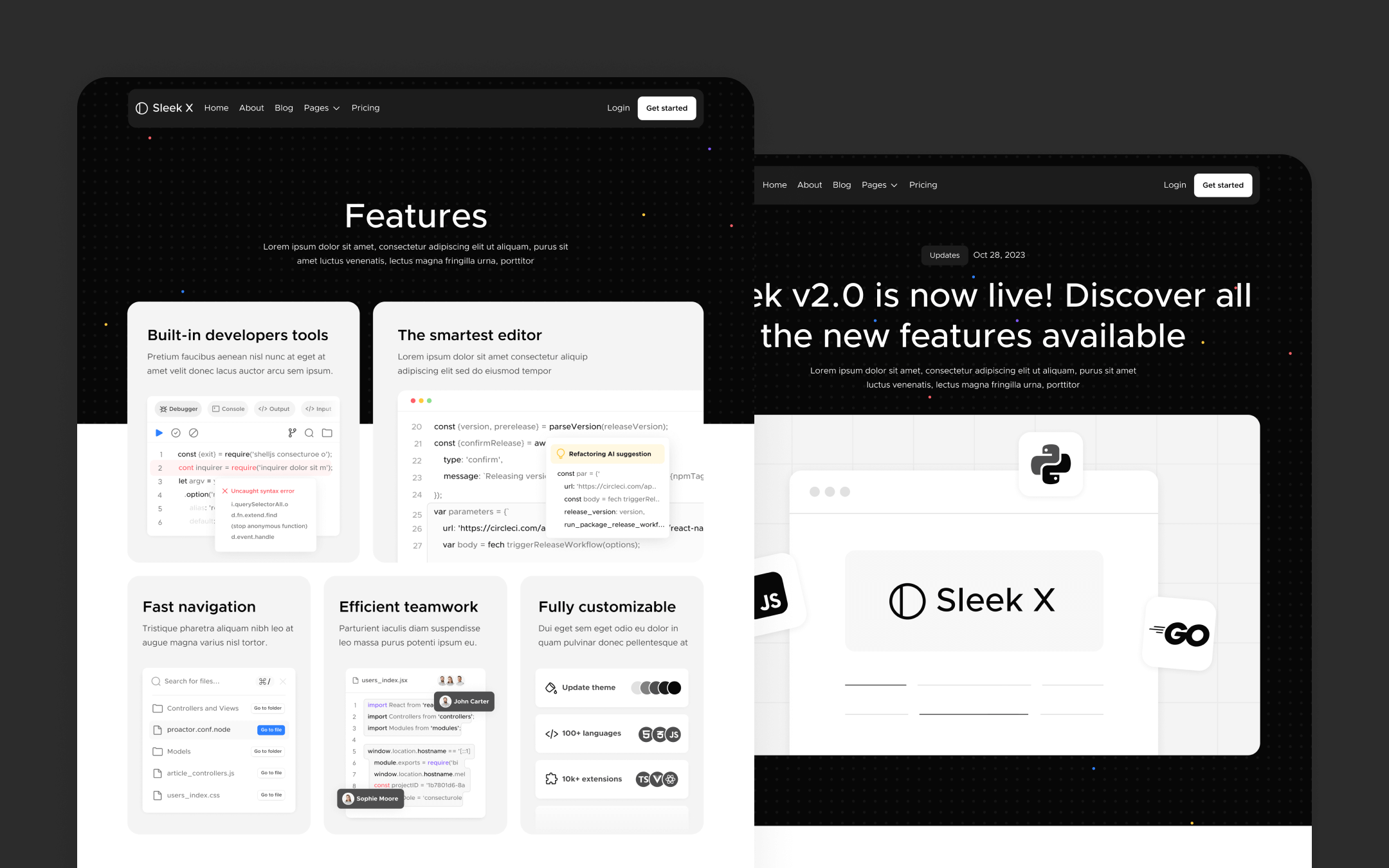 Sleek X Webflow Template