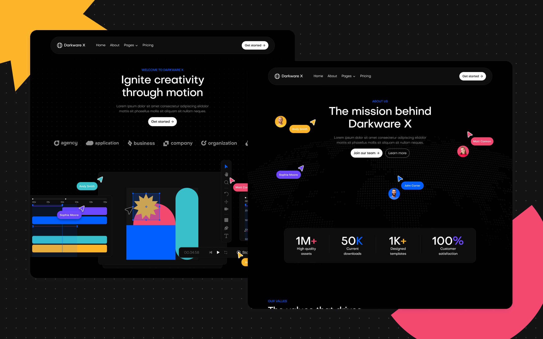 Darkware X Webflow Template