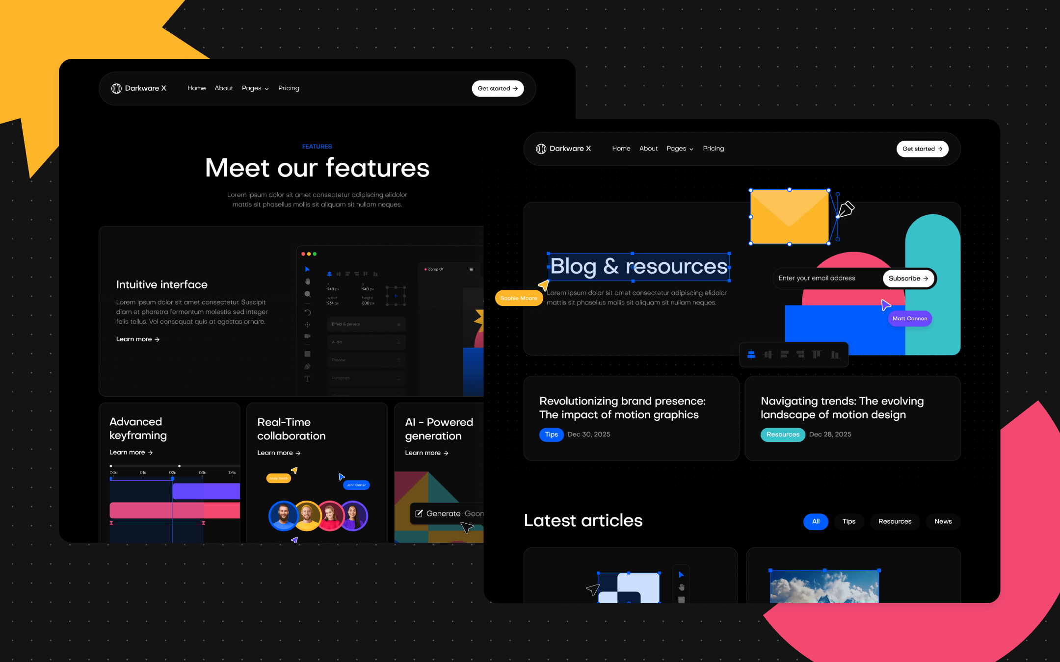 Darkware X Webflow Template