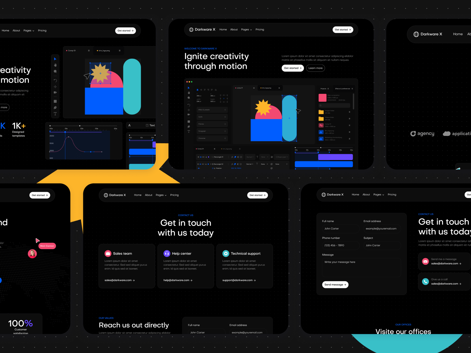 Dark Mode Software Webflow Theme