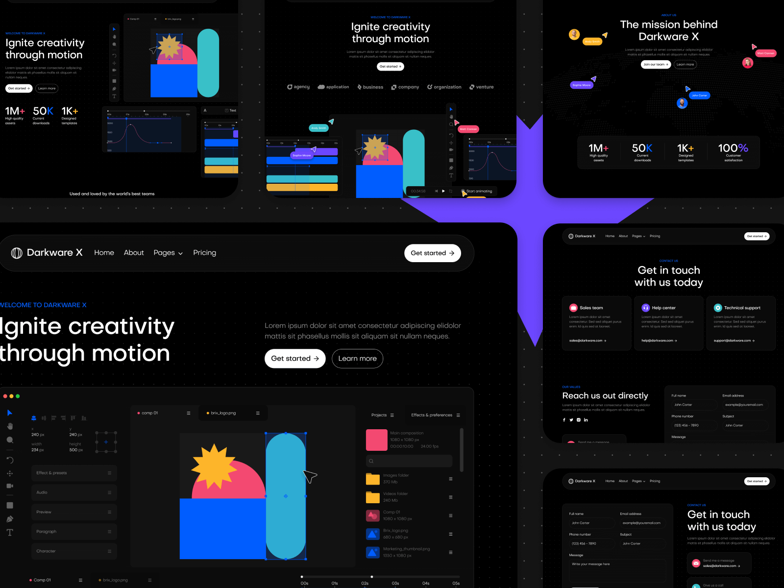 Dark Mode Tech Webflow Template