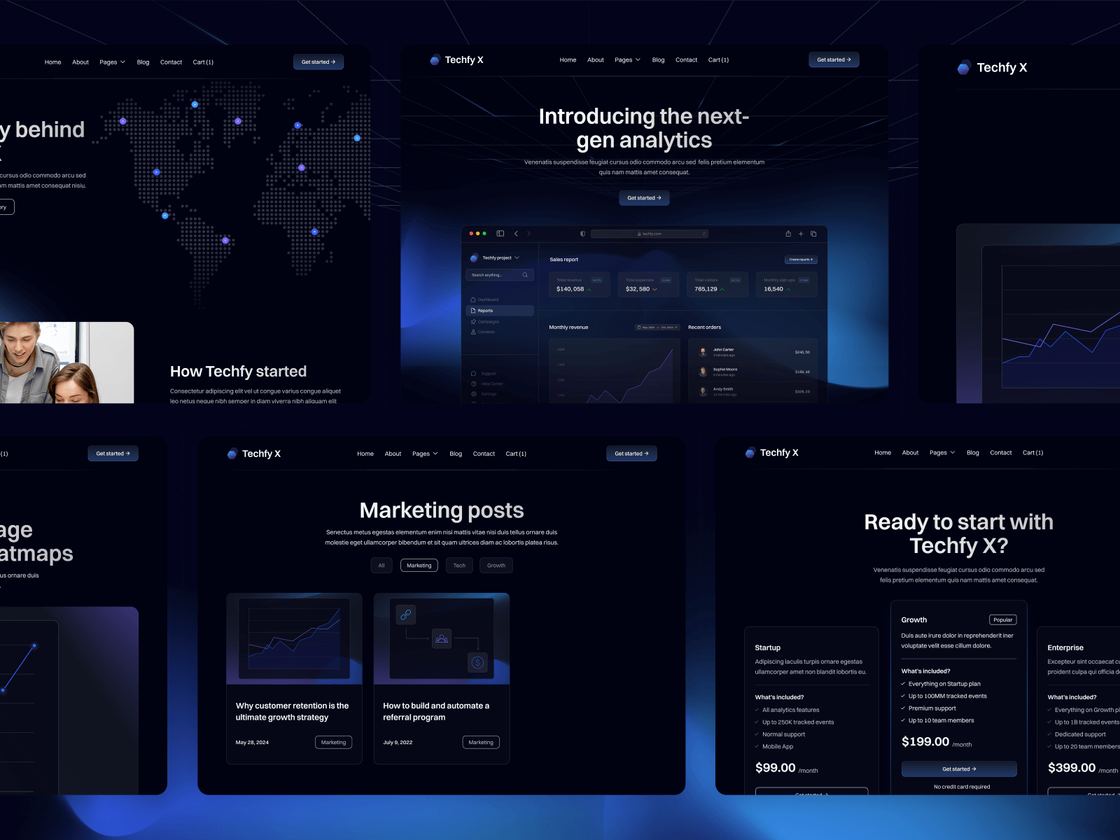 Dark Mode Startup Webflow Theme