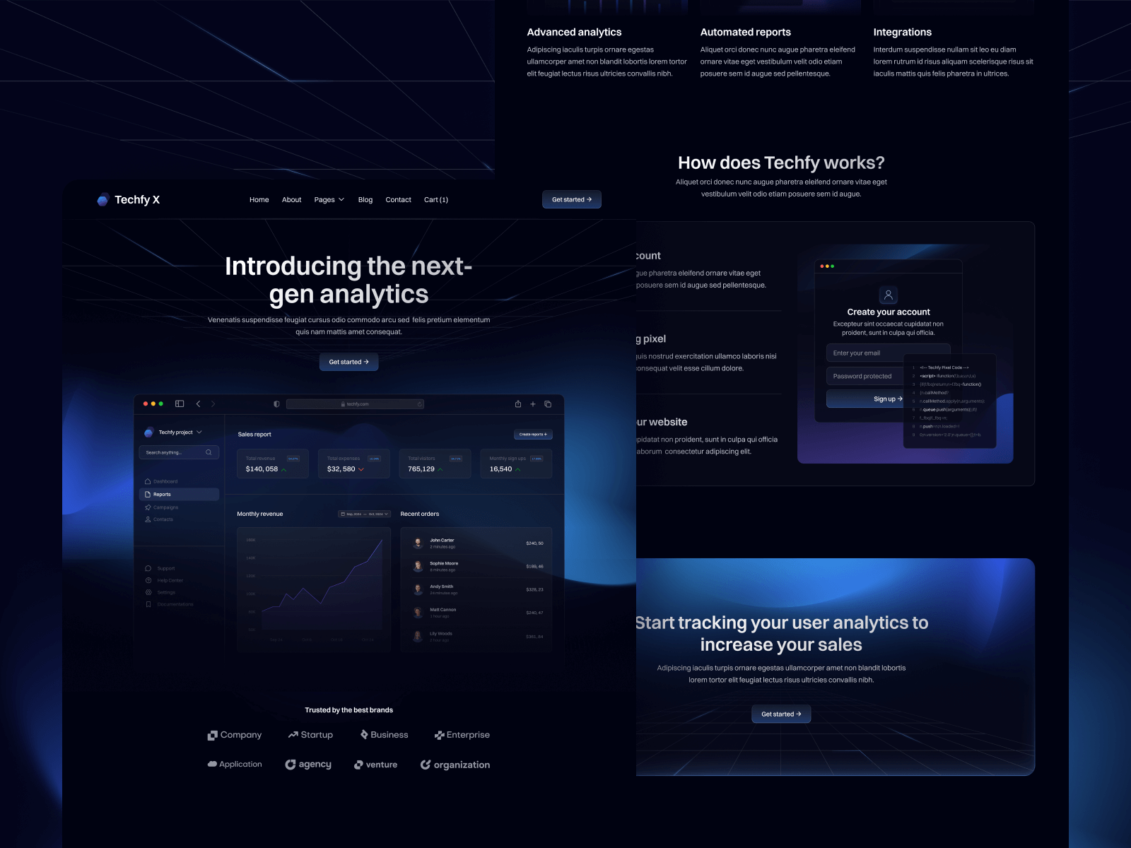 Dark Mode Tech Webflow Template