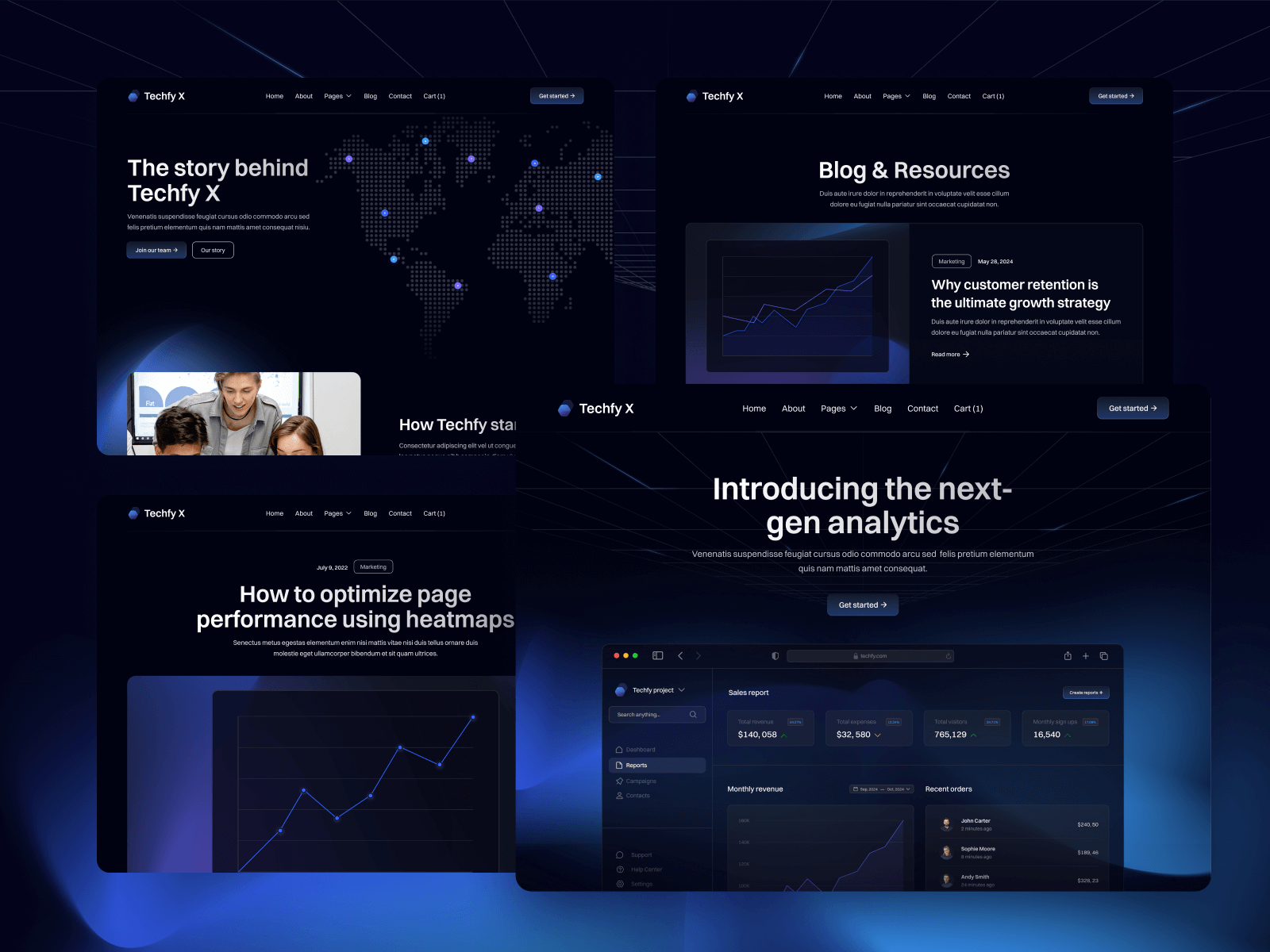 SaaS Dark Theme Webflow Template