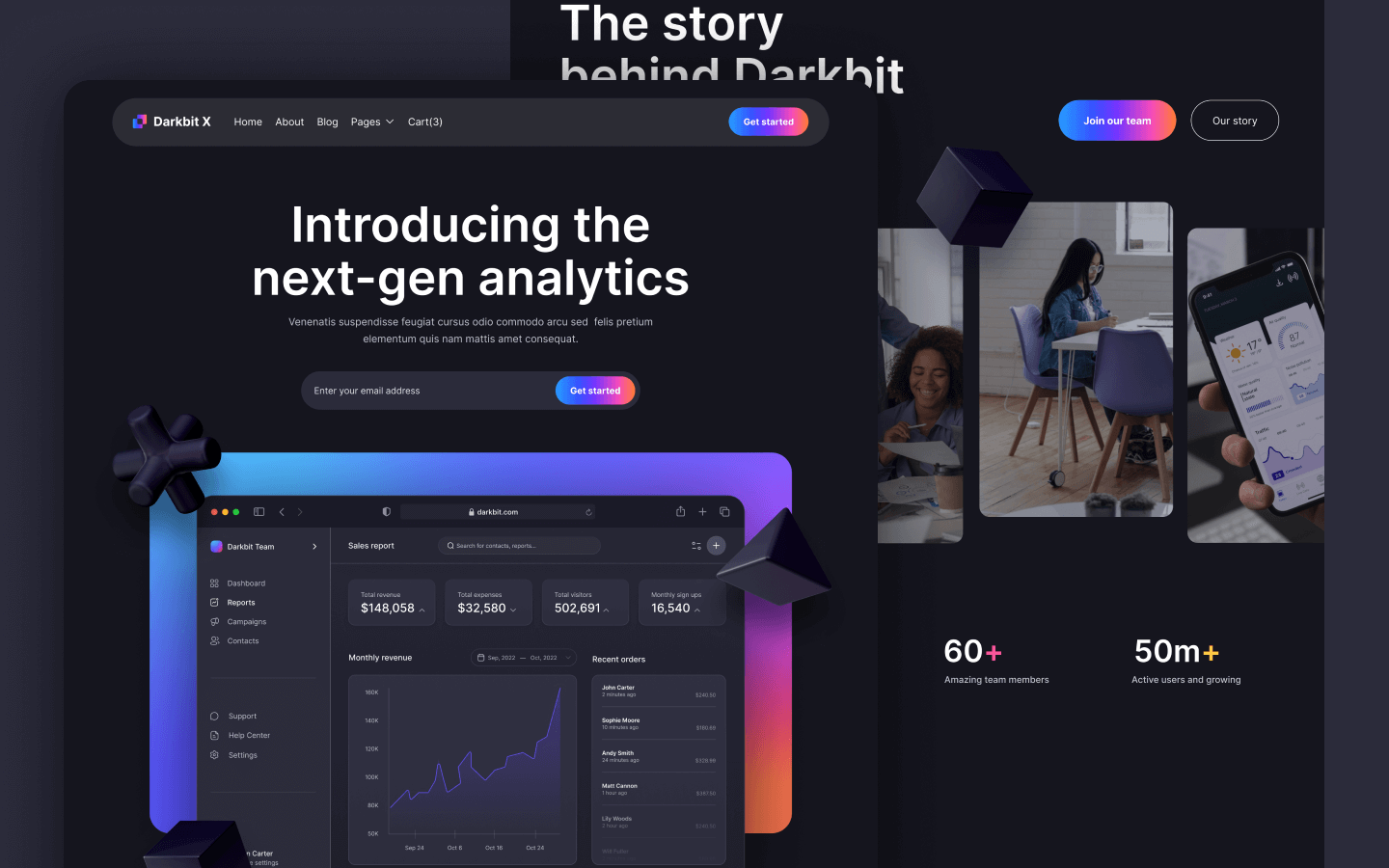 Dark Mode Tech Webflow Template