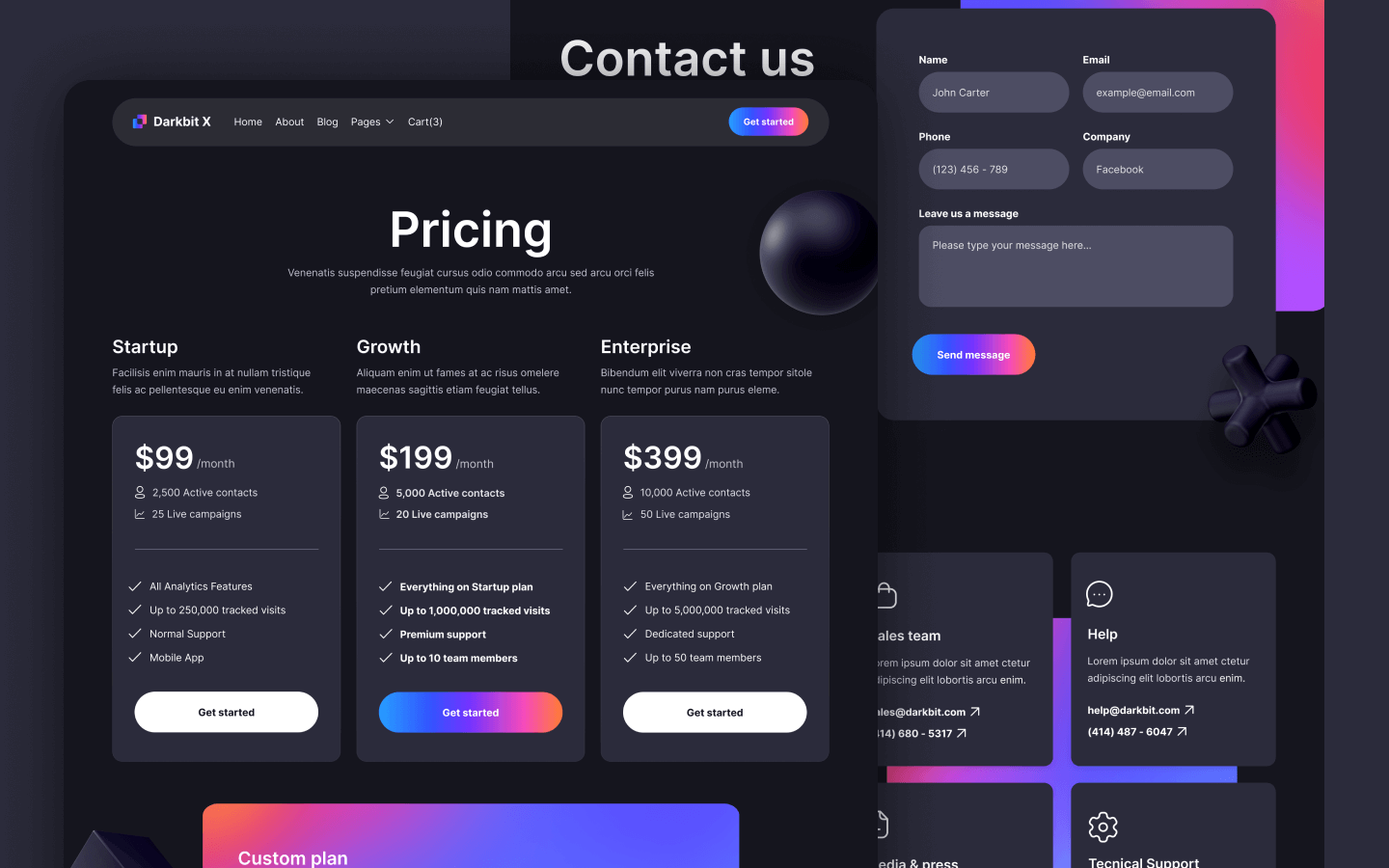 Darkbit X Webflow Template