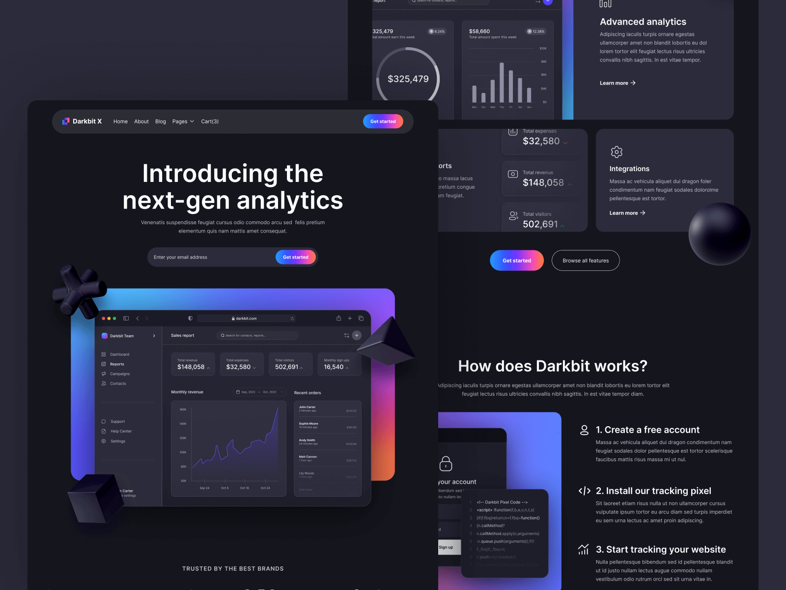 Dark Mode Tech Webflow Template
