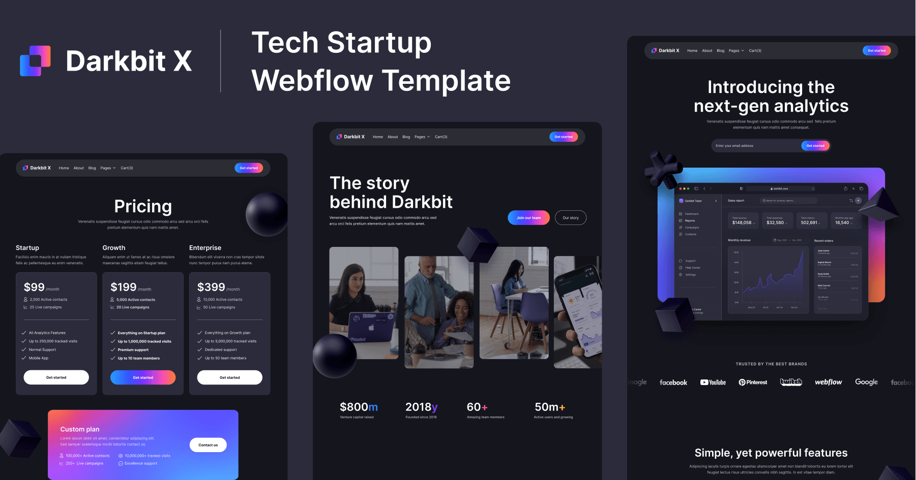 Dark Mode Webflow Template