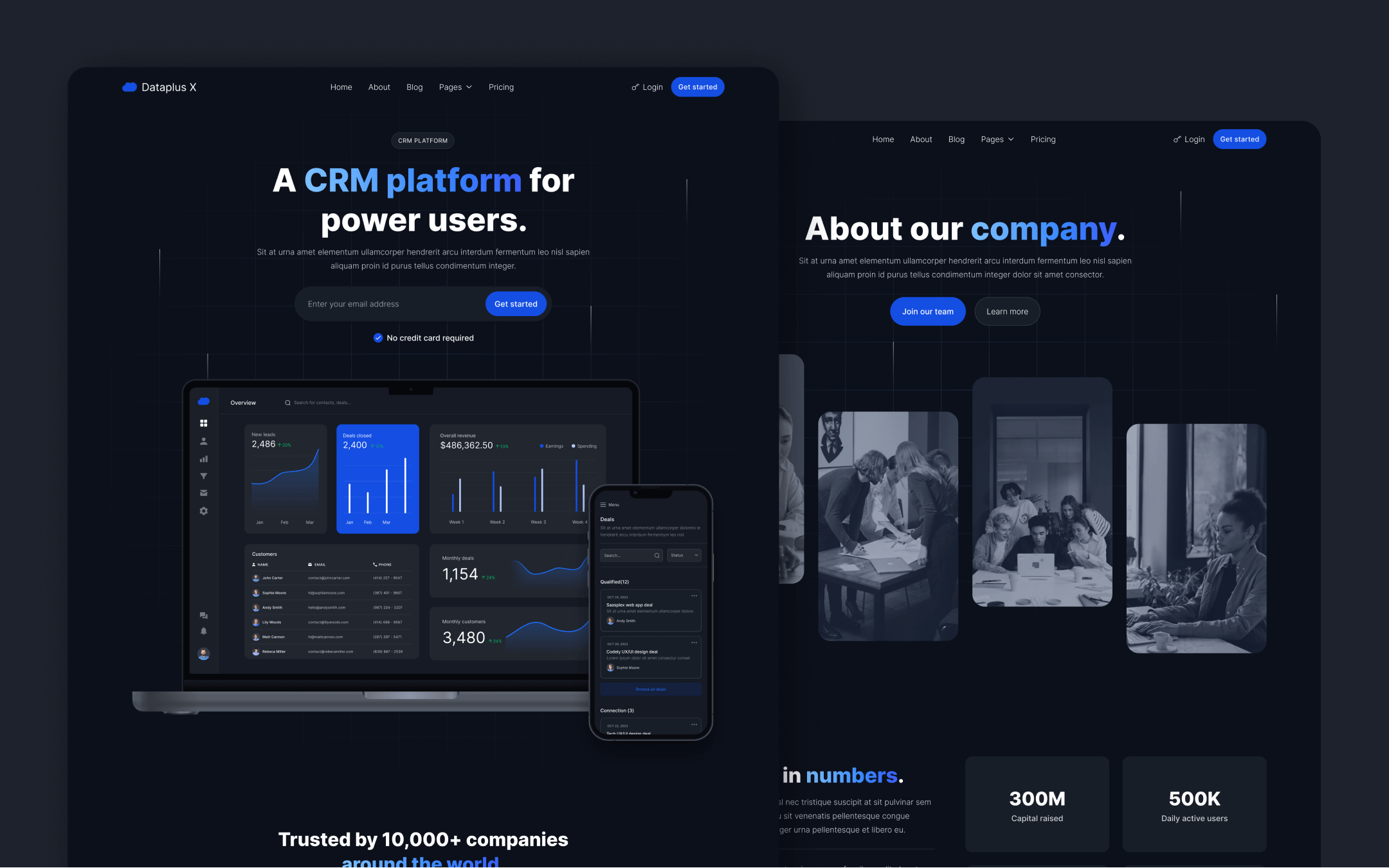 Dataplus X Webflow Template