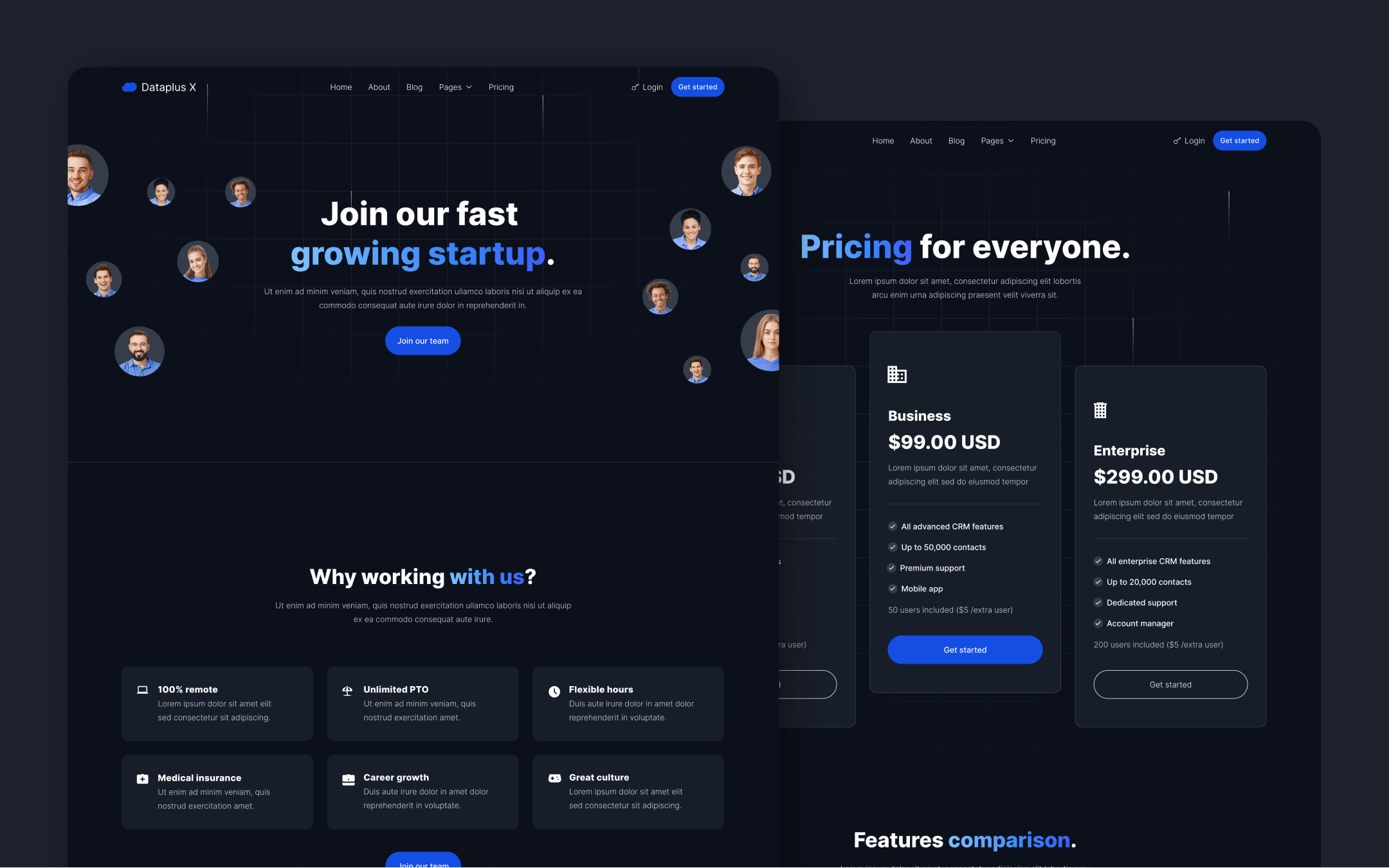 Dataplus X Webflow Template
