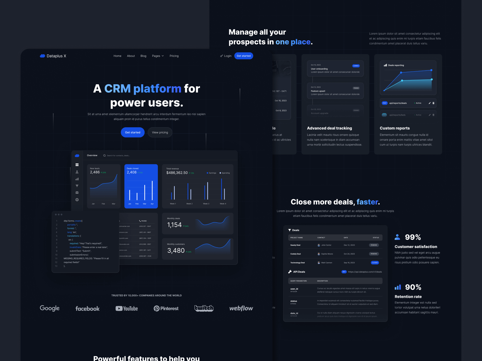 Dark Mode Technology Webflow Template