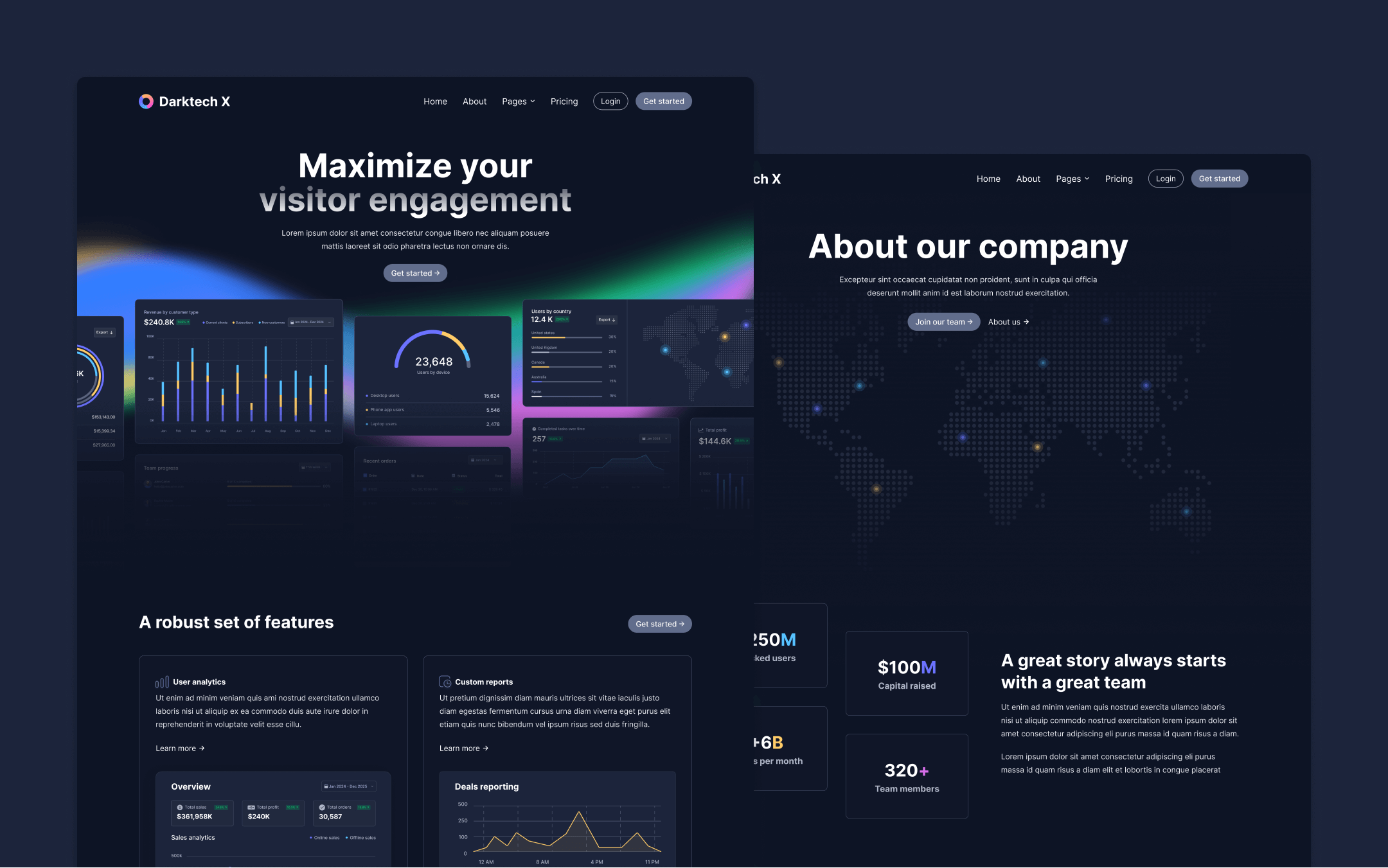Darktech X Webflow Template