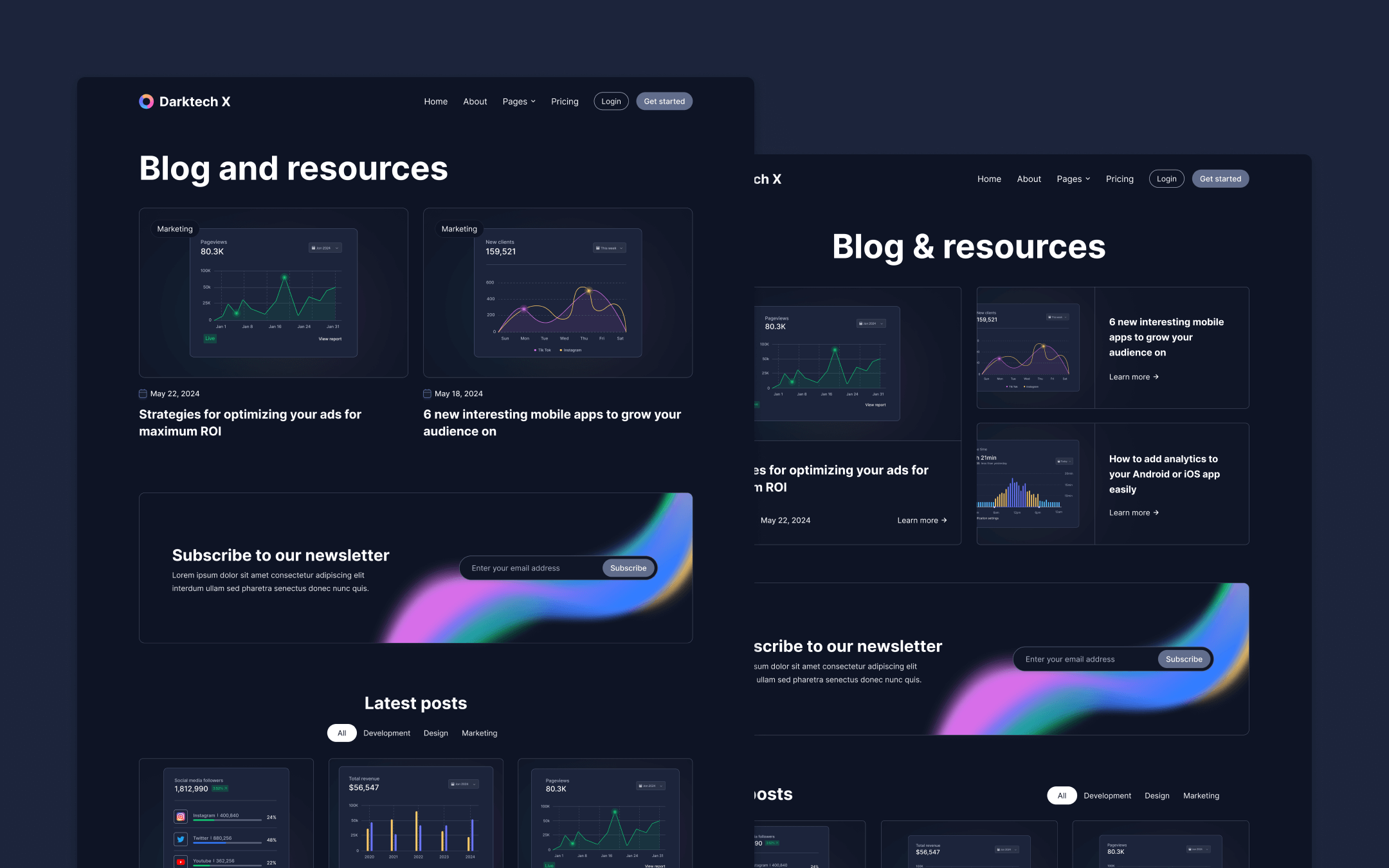 Darktech X Webflow Template