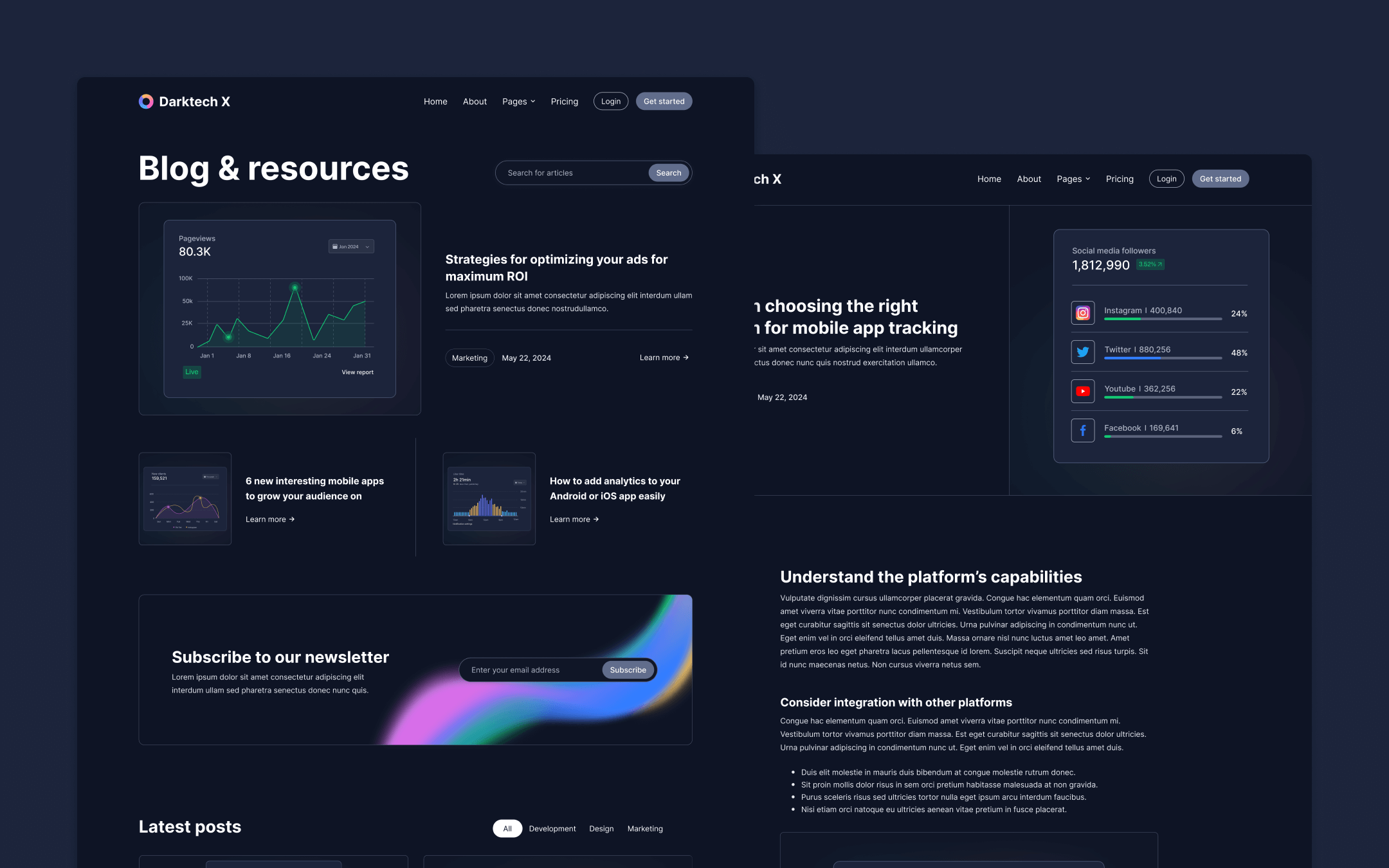 Darktech X Webflow Template
