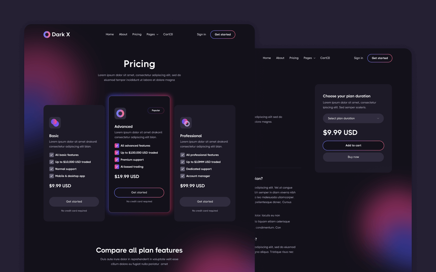 Dark X Webflow Template