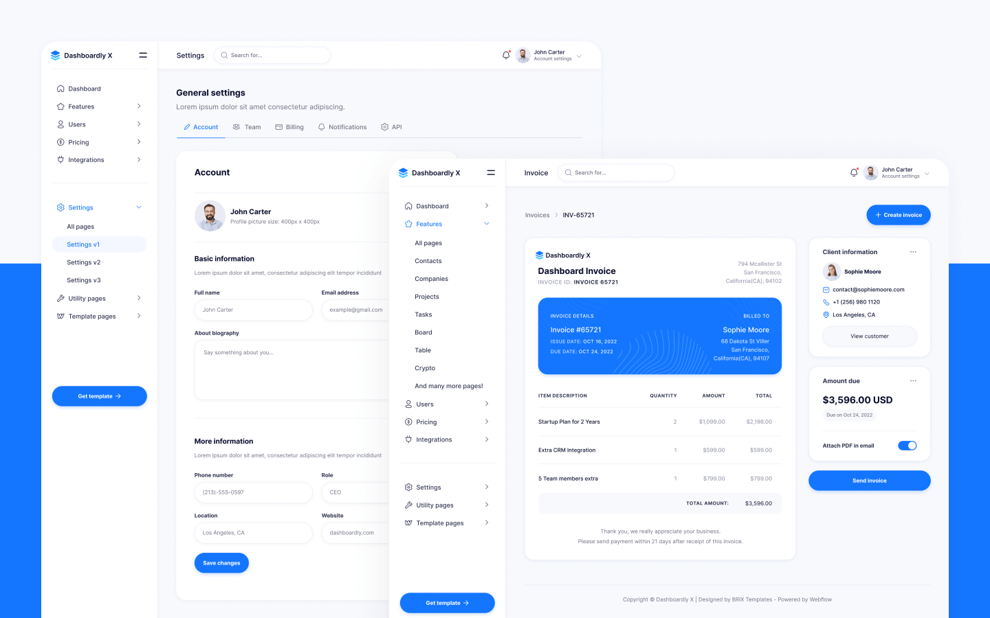 Dashly X Webflow Template