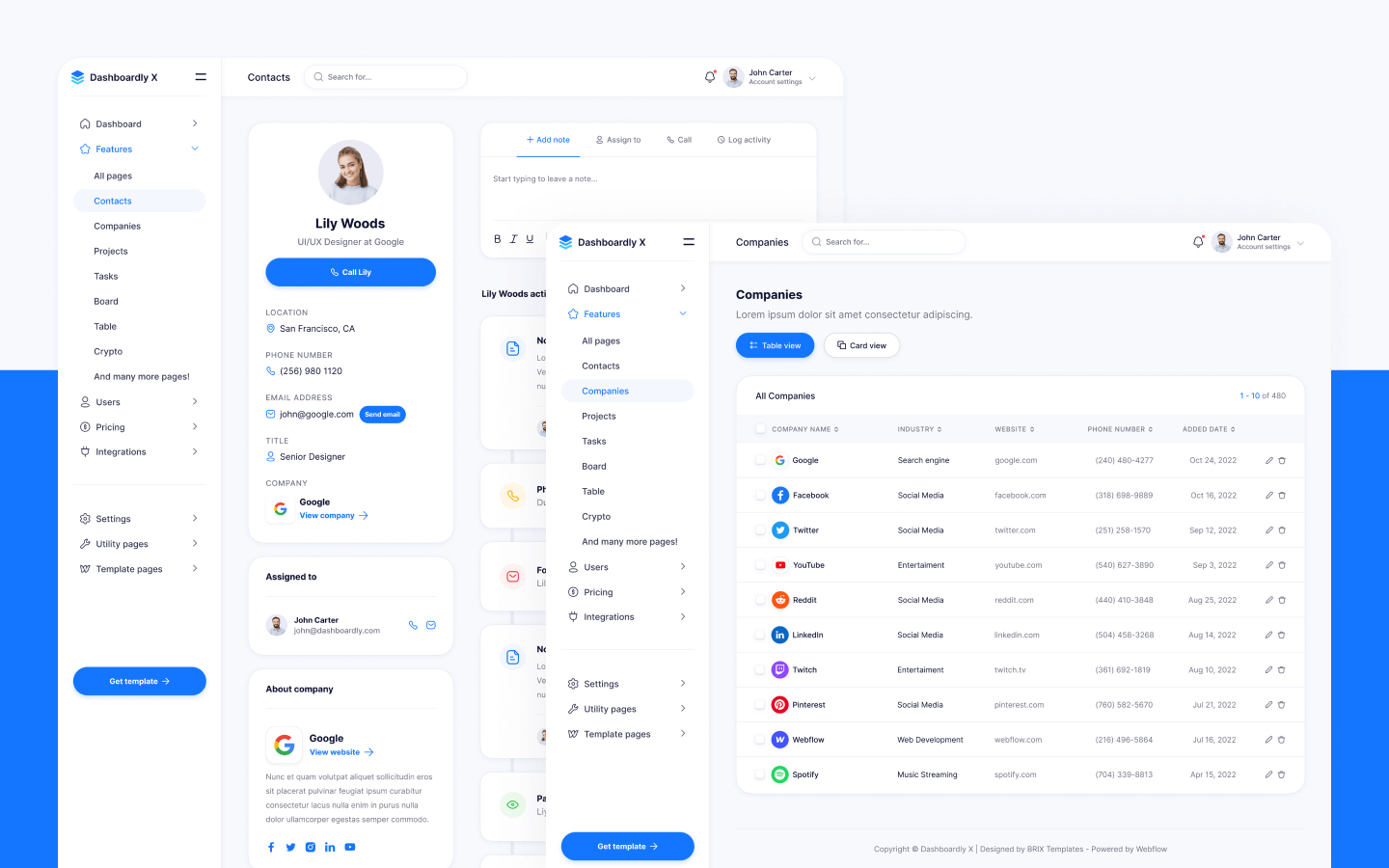 Dashly X Webflow Template