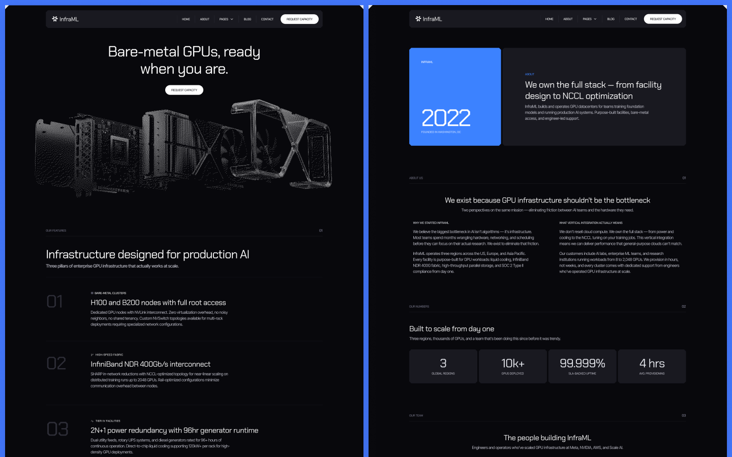 InfraML Webflow Template