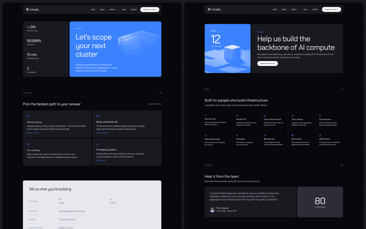 InfraML Webflow Template