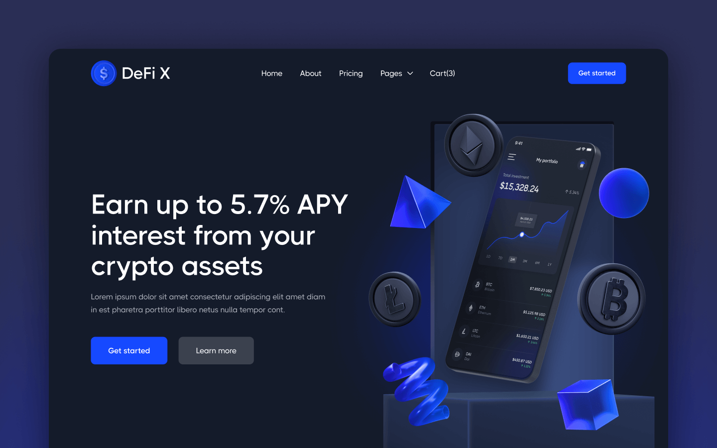 Decentralized Finance Crypto Webflow Template