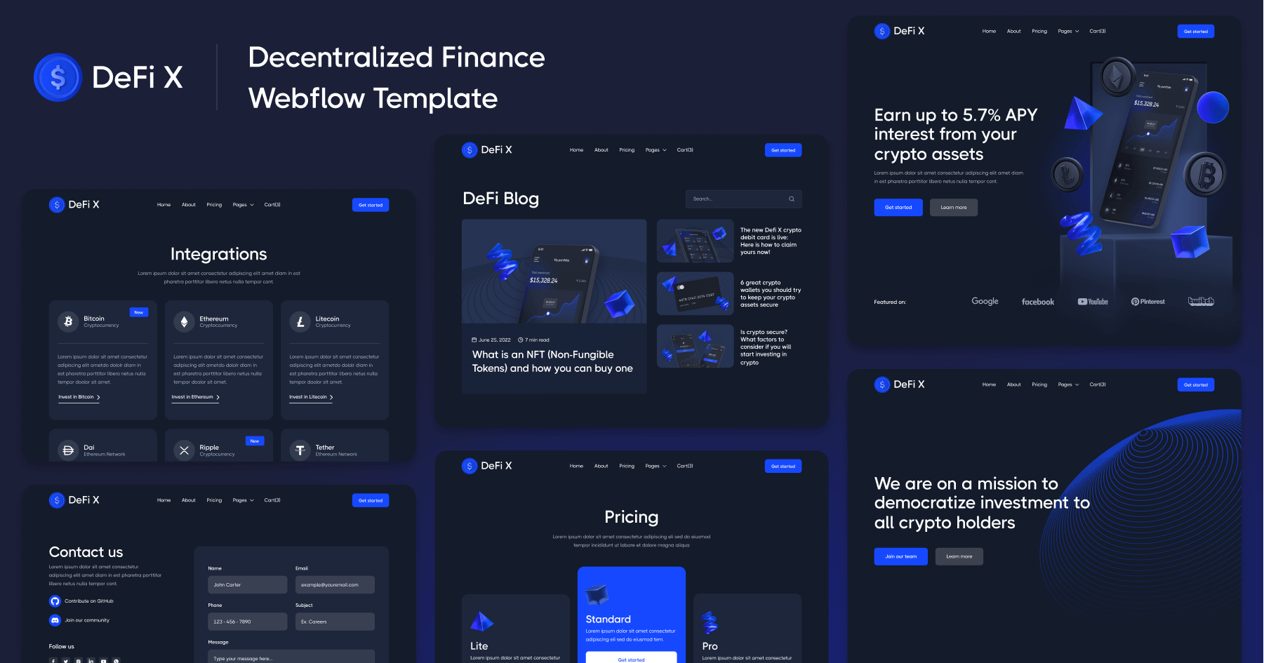 Decentralized Finance Webflow Template