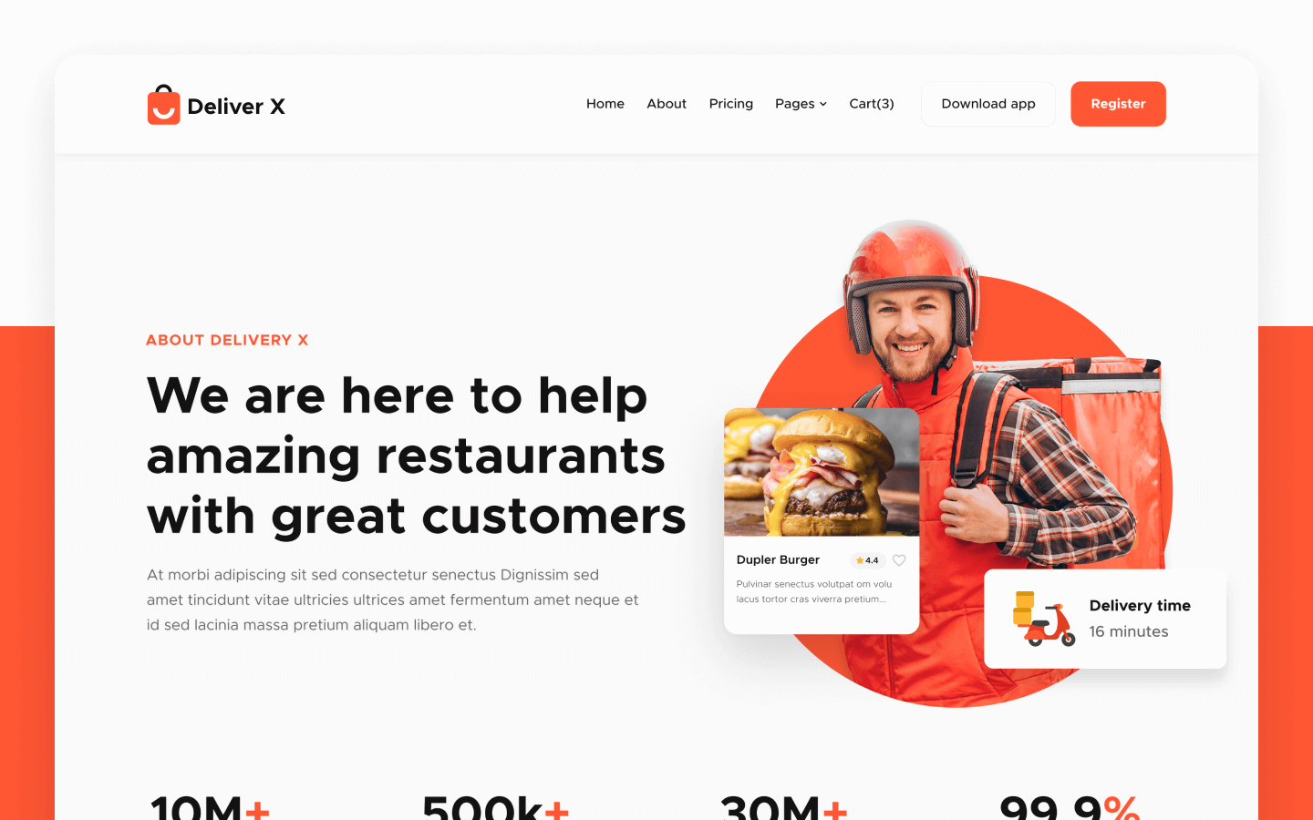Delivery X Webflow Template
