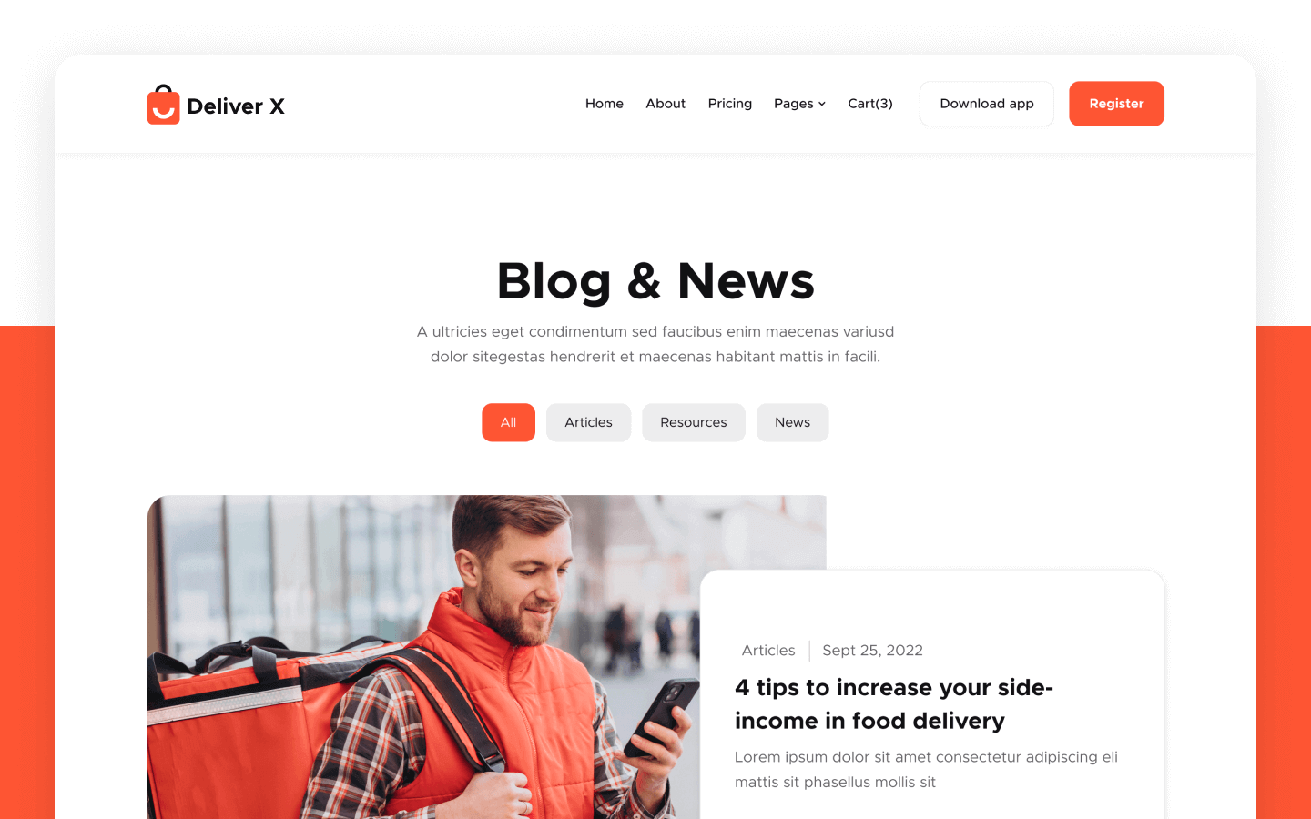 Delivery X Webflow Template