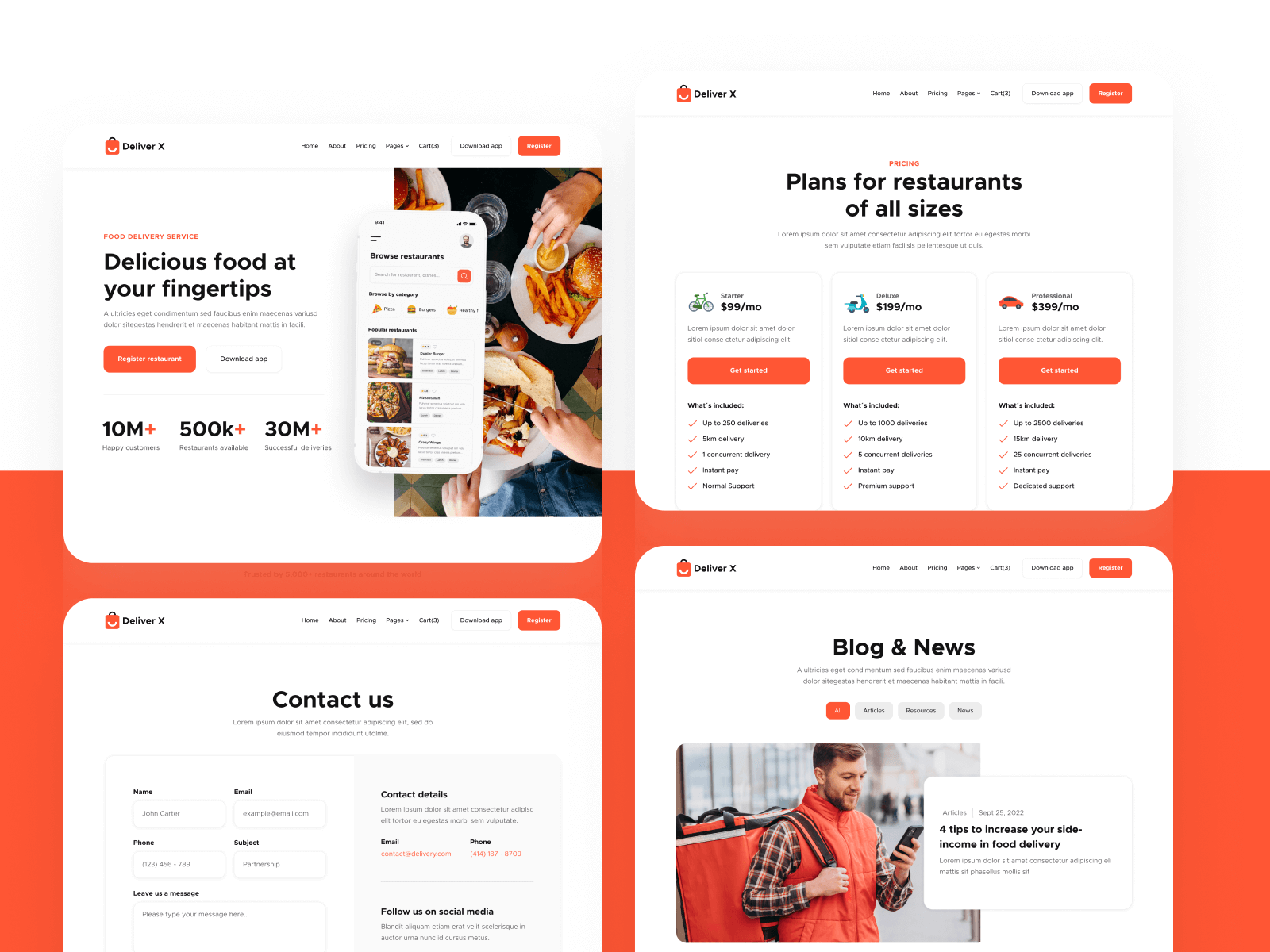 Gig Economy Delivery App Webflow Template