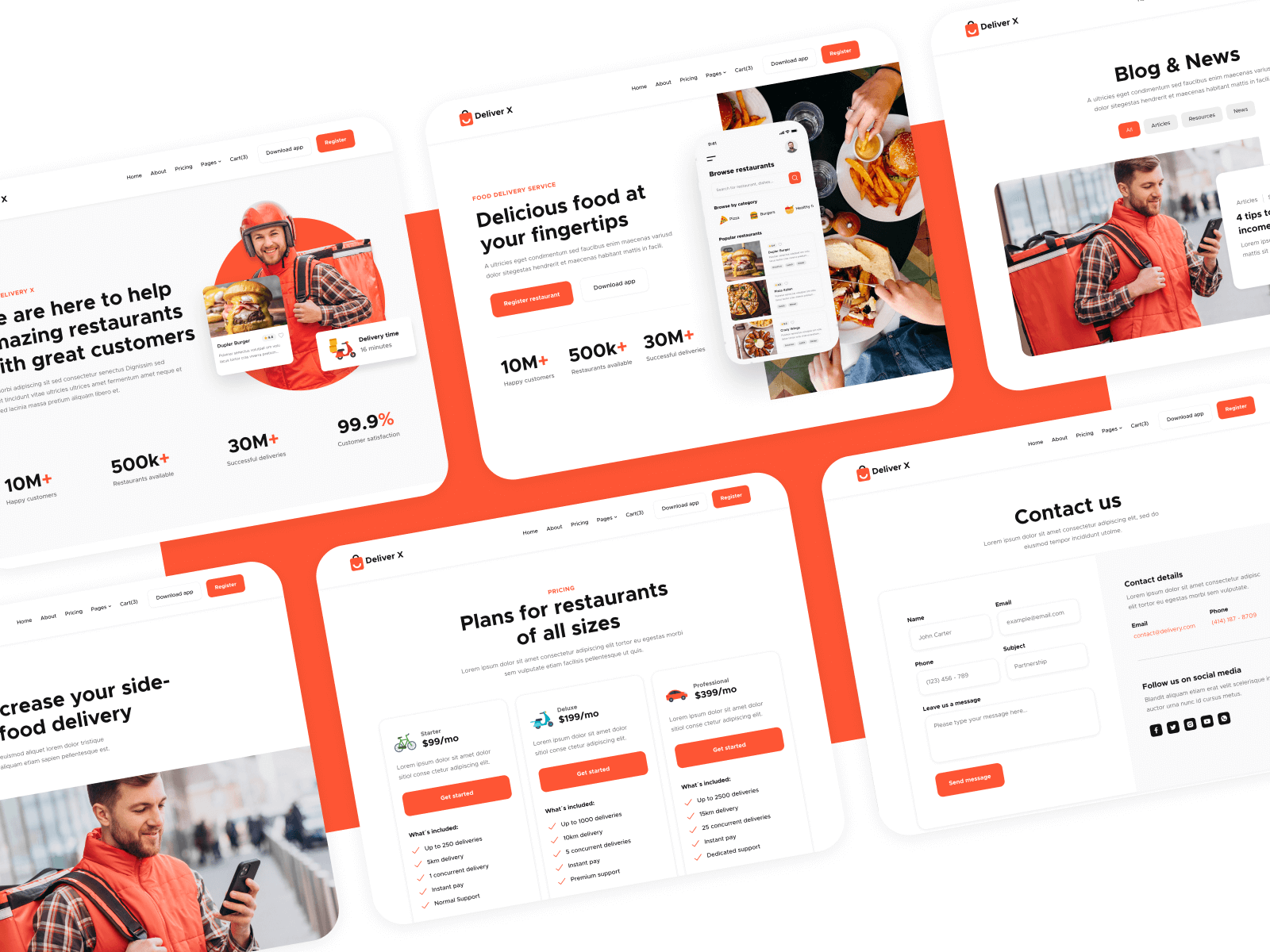 Mobile Delivery App Webflow Theme