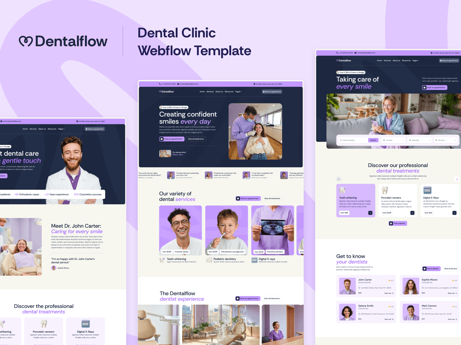 Dental Clinic Webflow Template