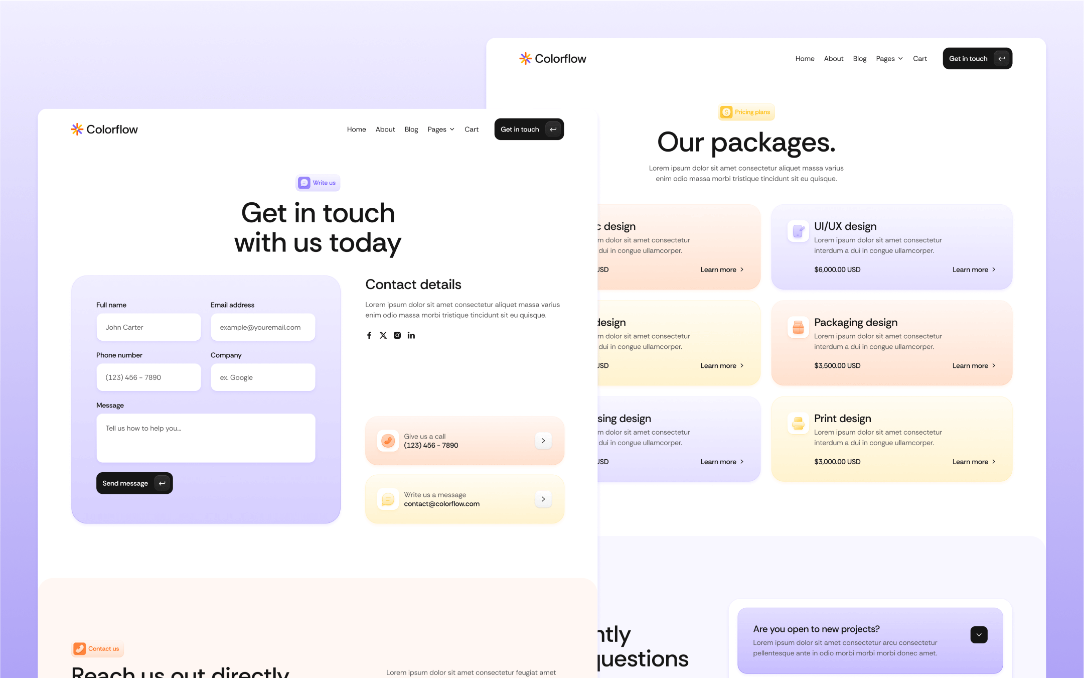 Colorflow Webflow Template