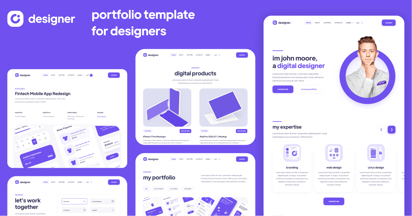 Designer - Design Portfolio Webflow Template