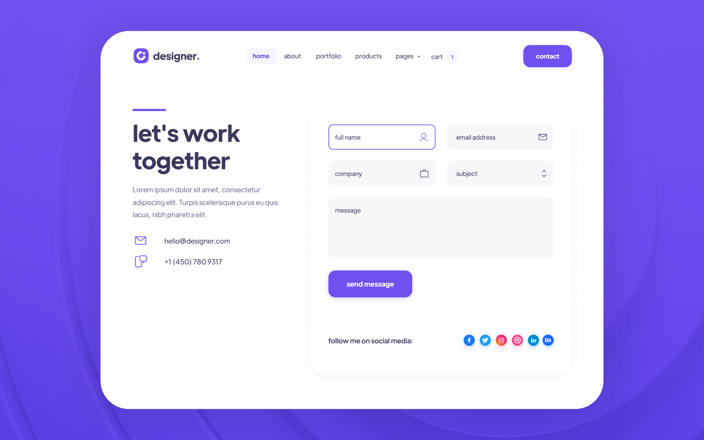 Designer Webflow Template
