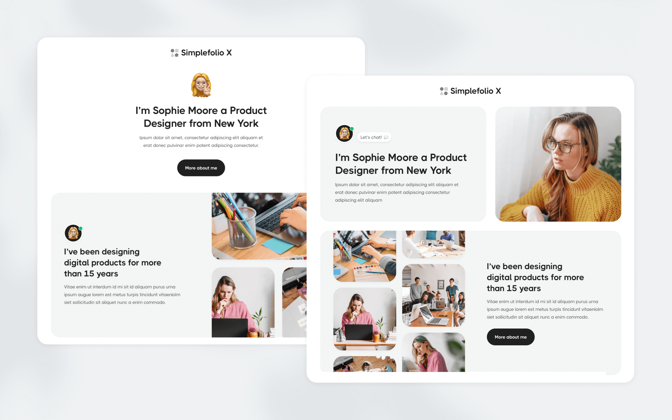 Simplefolio X Webflow Template