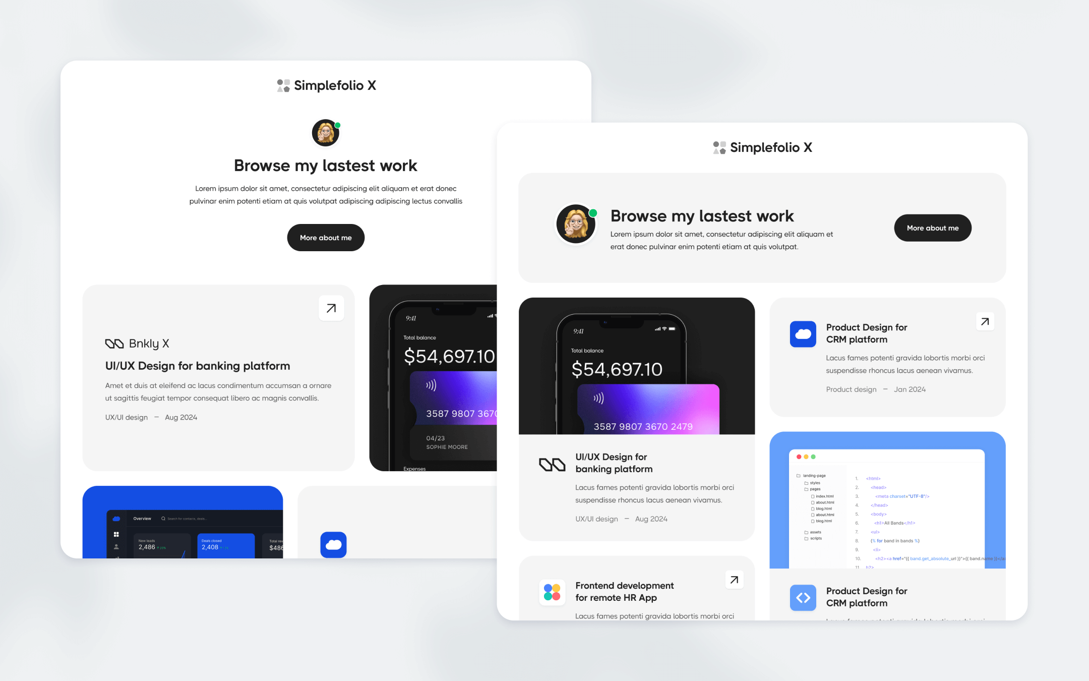 Simplefolio X Webflow Template